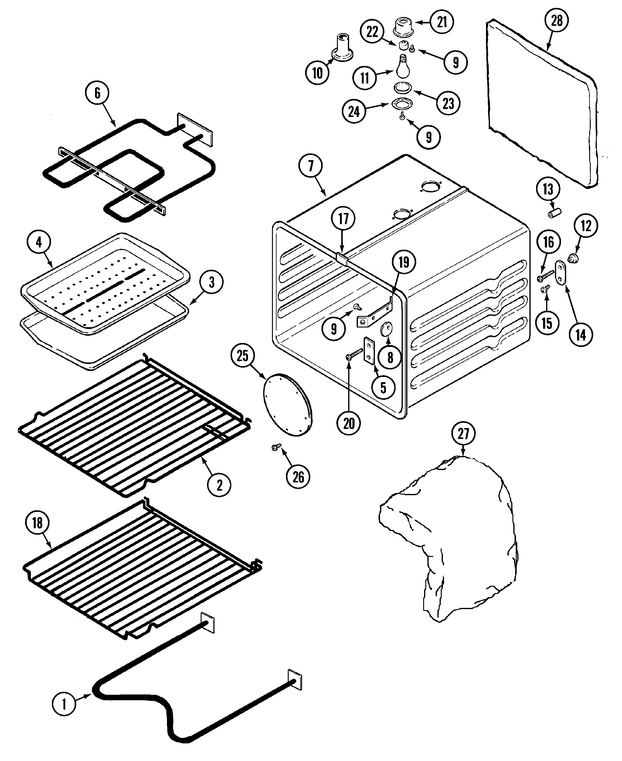 Maytag CWE6200ADB oven diagram