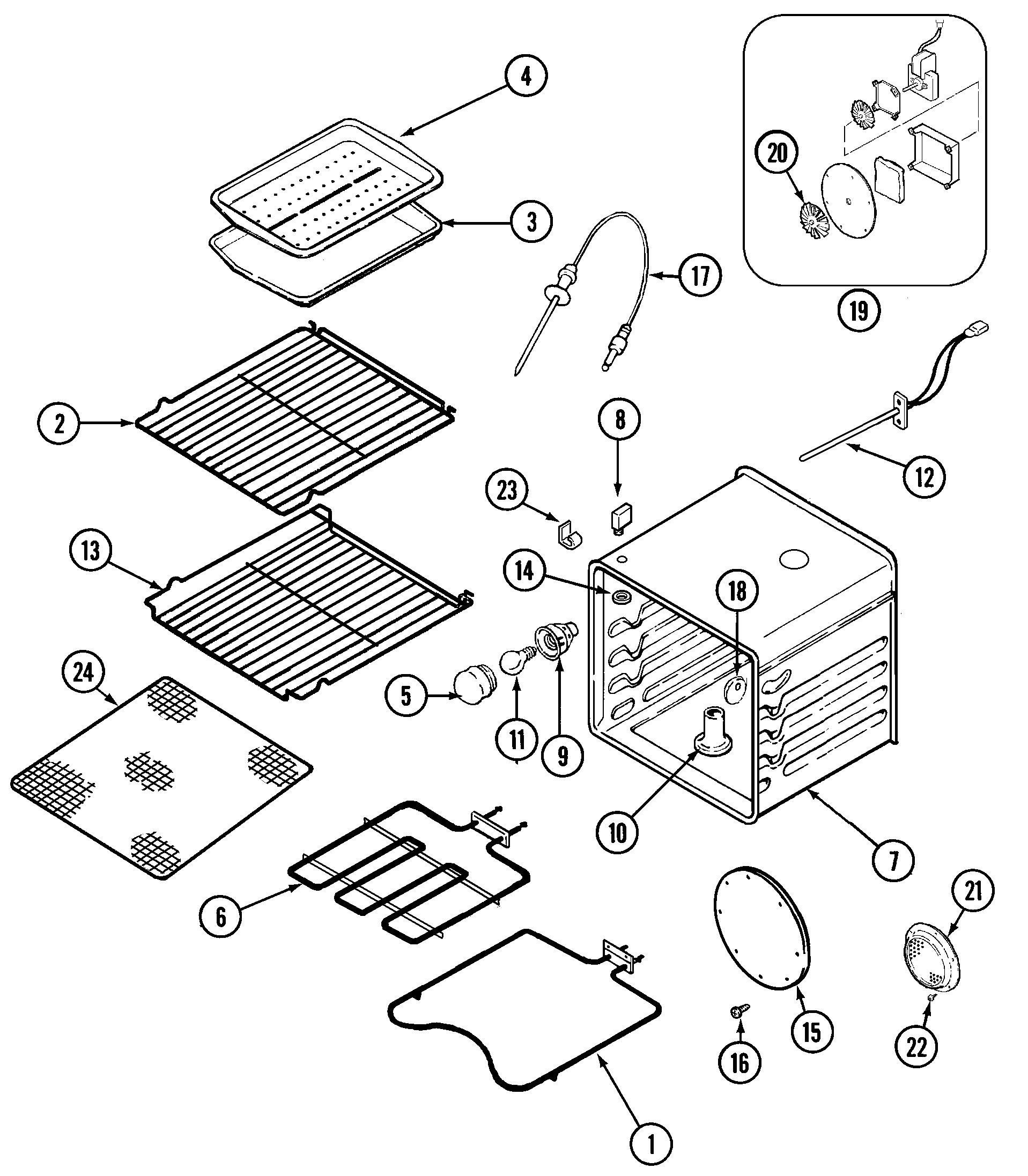 Jenn-Air JJW9630AAQ oven diagram