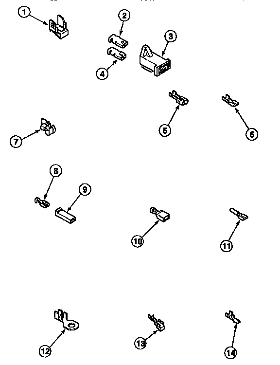 Amana LE8107W2-PLE8107W2 terminals diagram