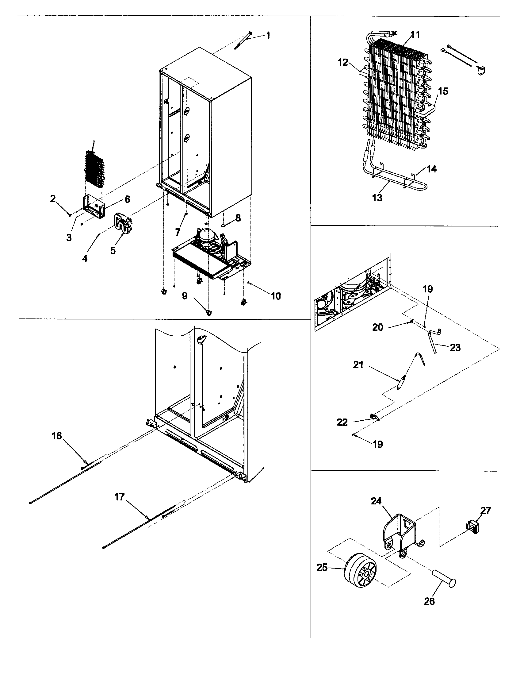 Kenmore 59652674200 evap assy, drier diagram