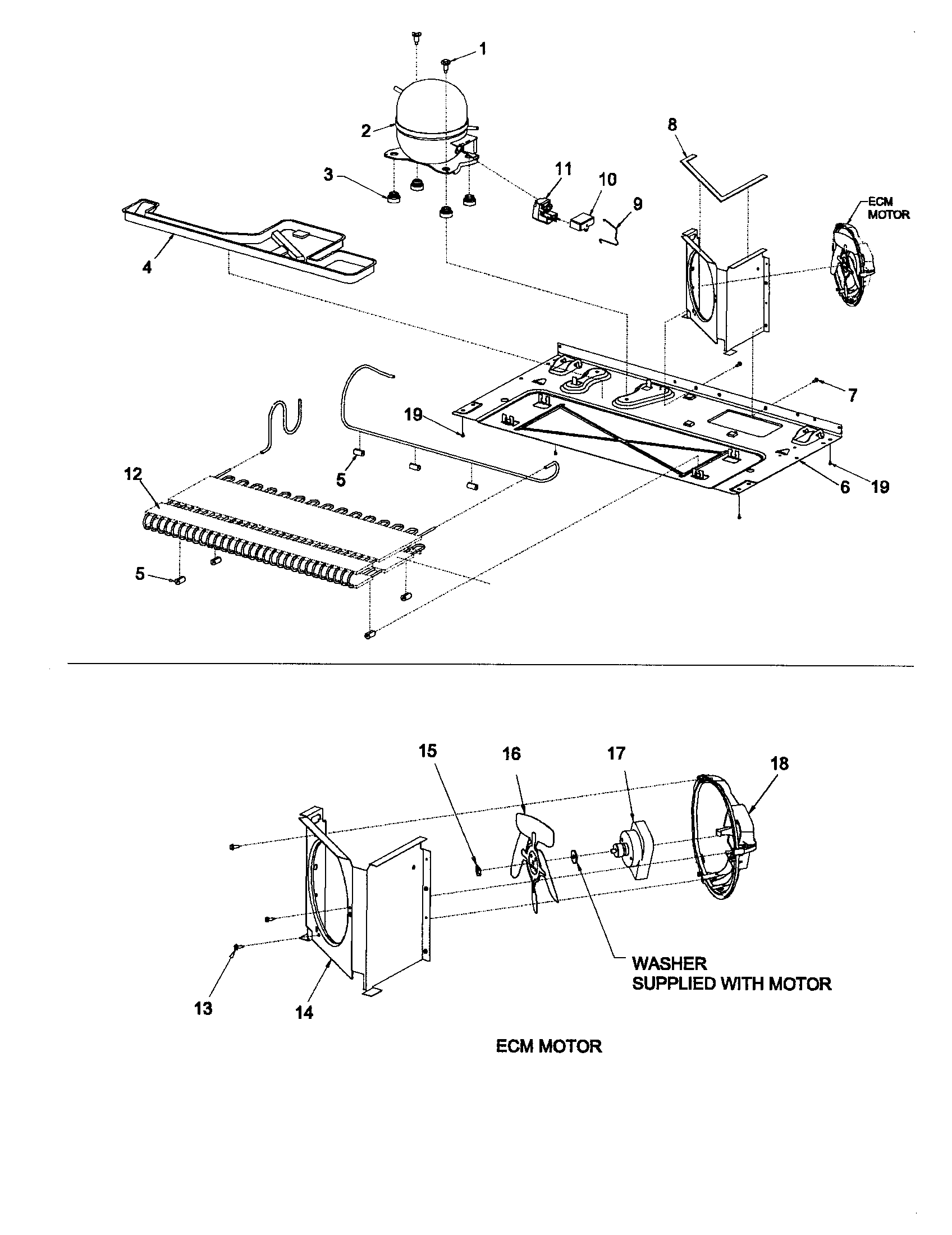 Kenmore 59652674200 machine compartment diagram
