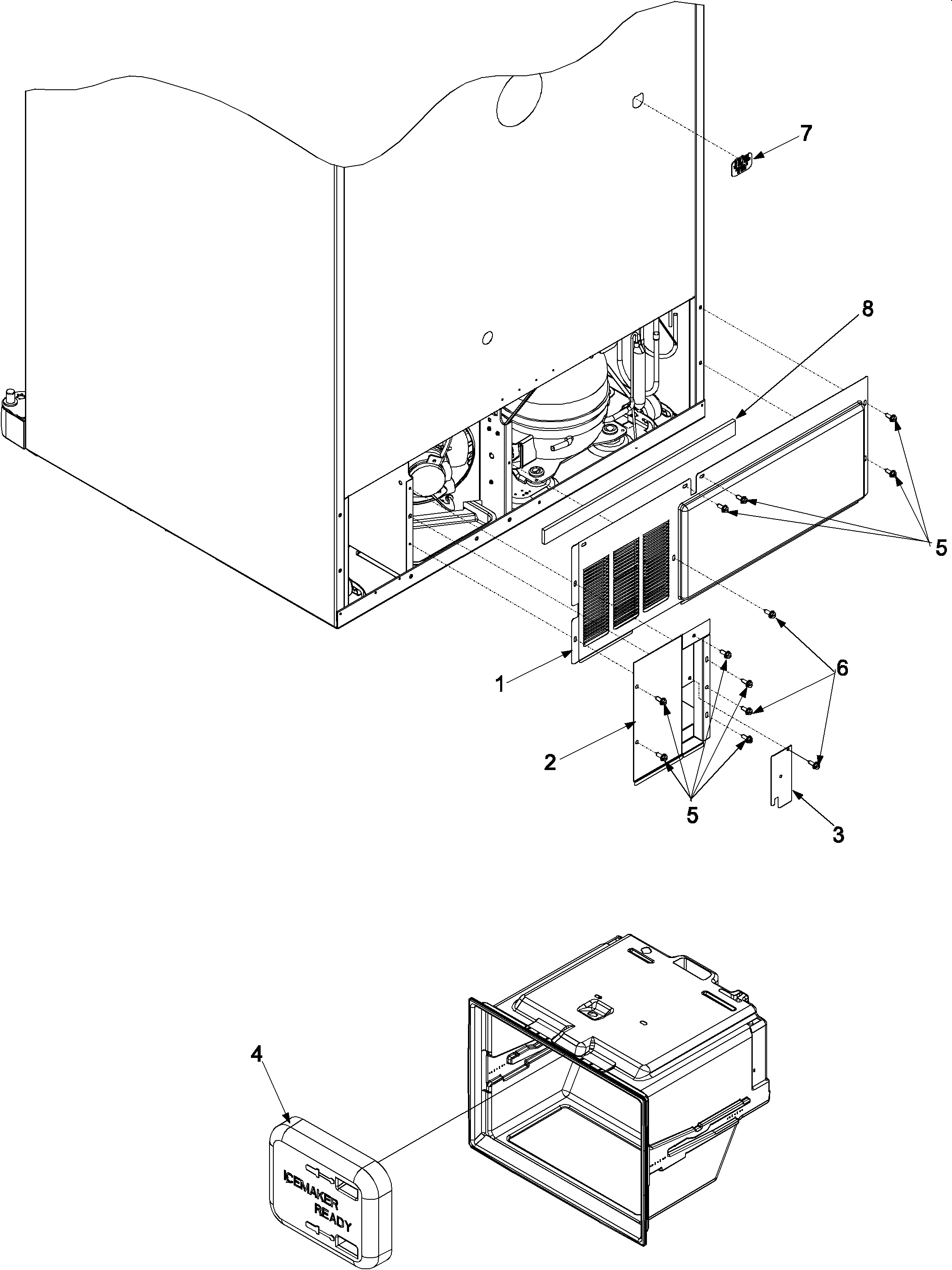 Amana ARB2214CSR-PARB2214CS1 cabinet back diagram