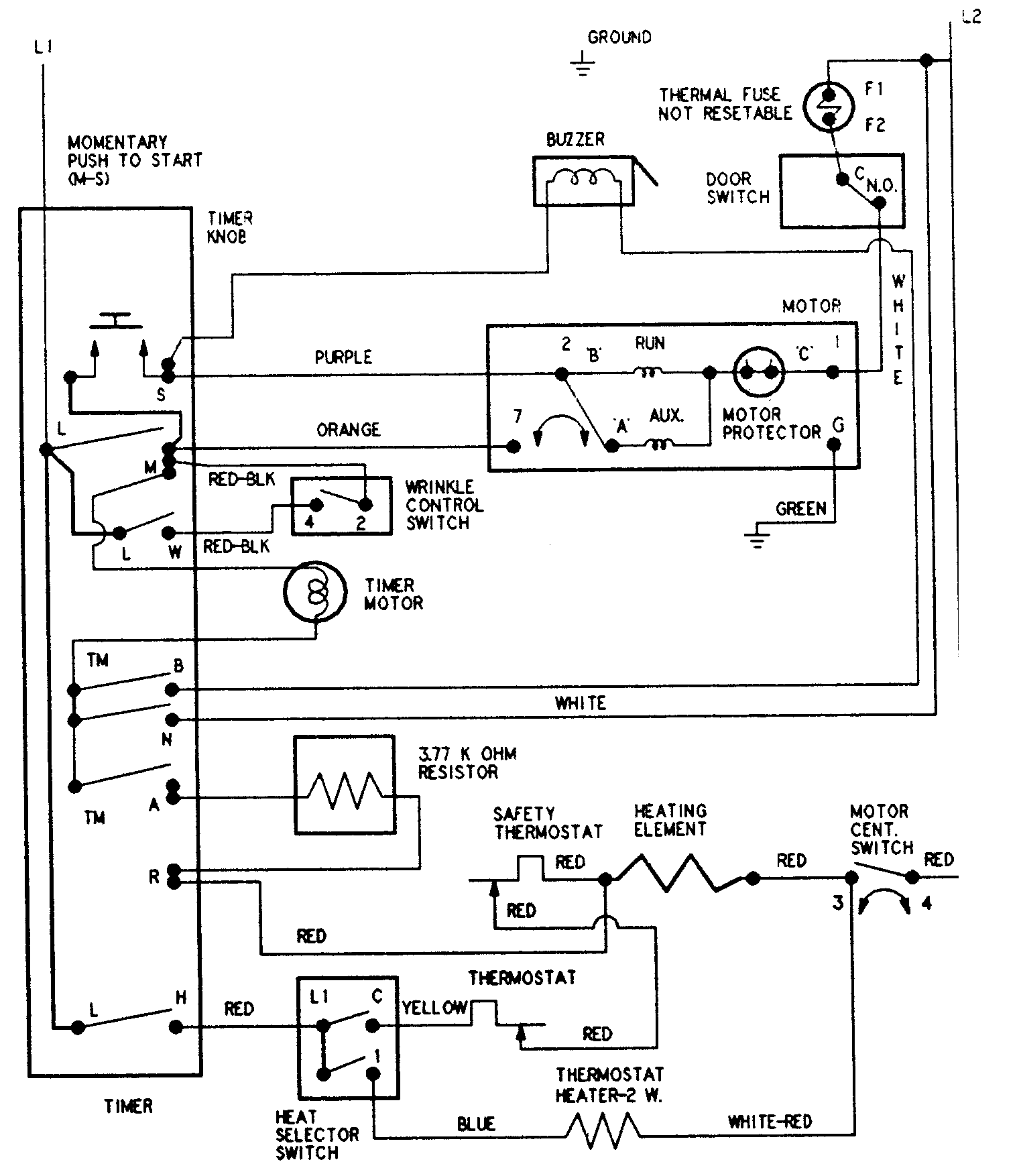 Magic Chef CYE4000AGW wiring information diagram