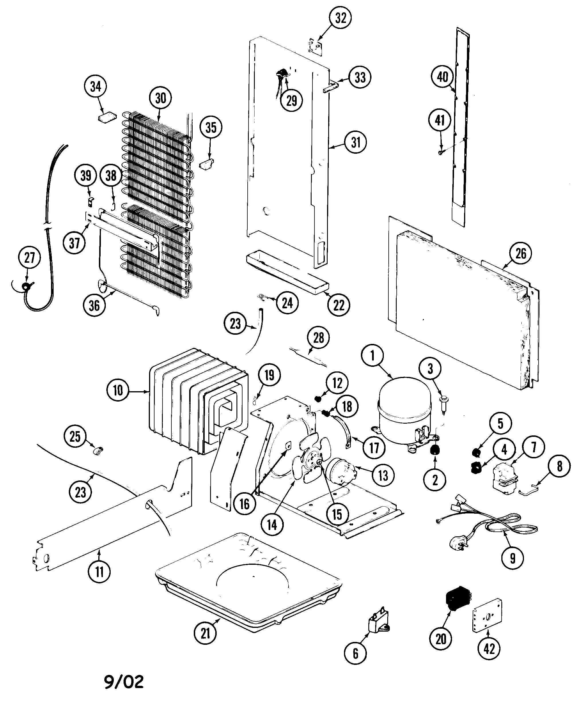 Maytag GS24X8DV-DR83B unit compartment & system diagram