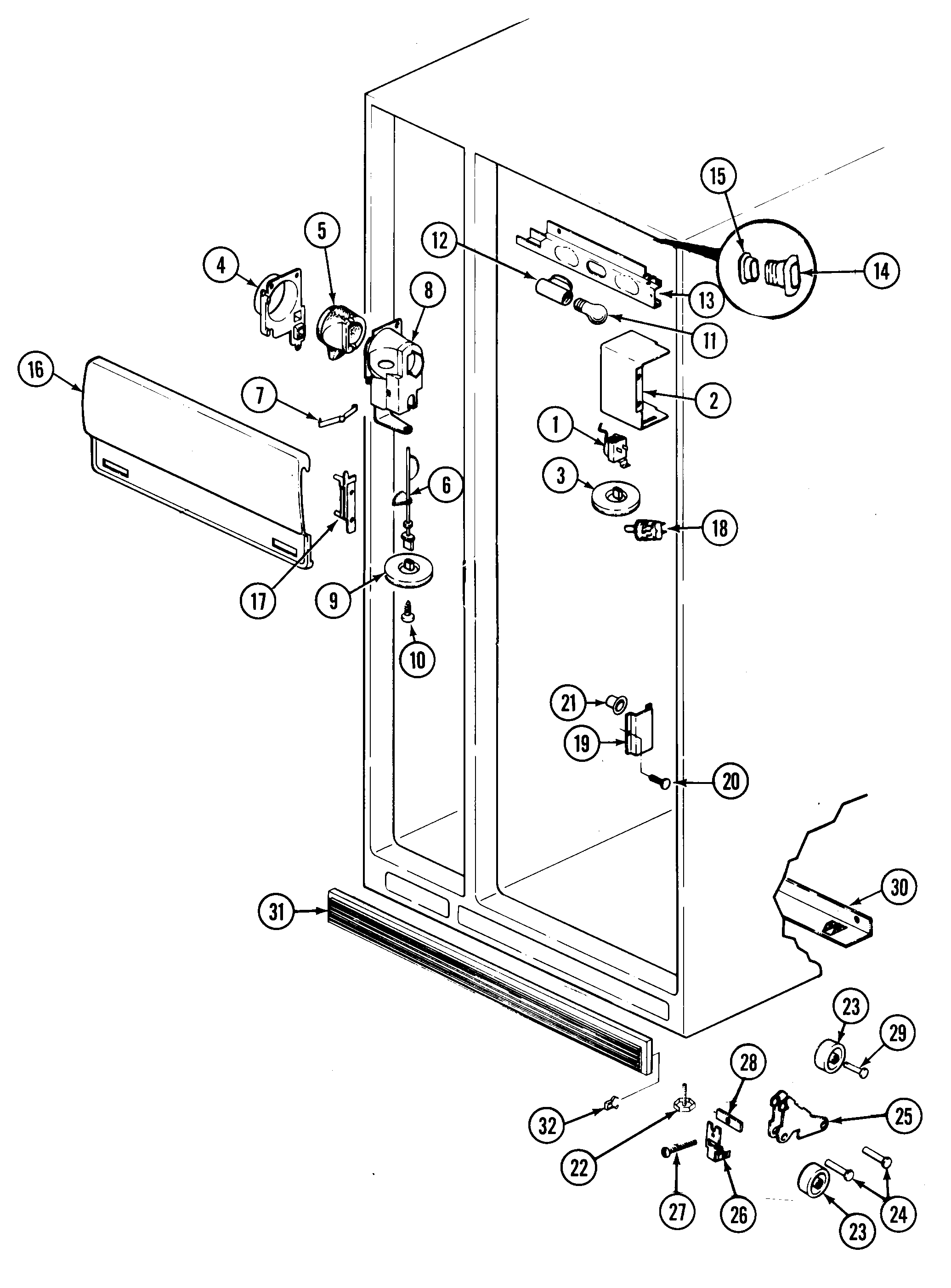 Maytag GS24X8DV-DR83B fresh food compartment diagram