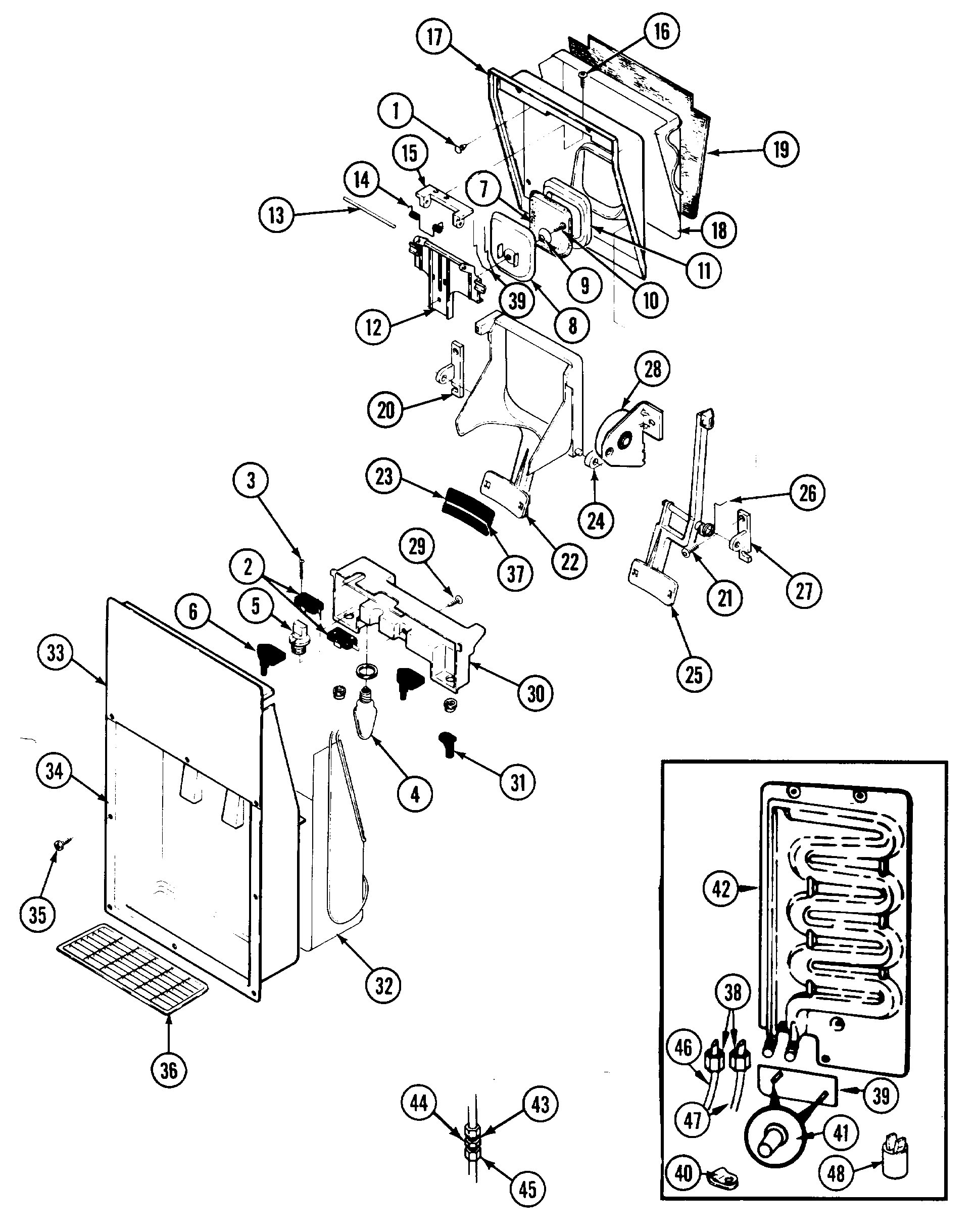 Maytag GS24X8DV-DR83B ice & water dispenser diagram