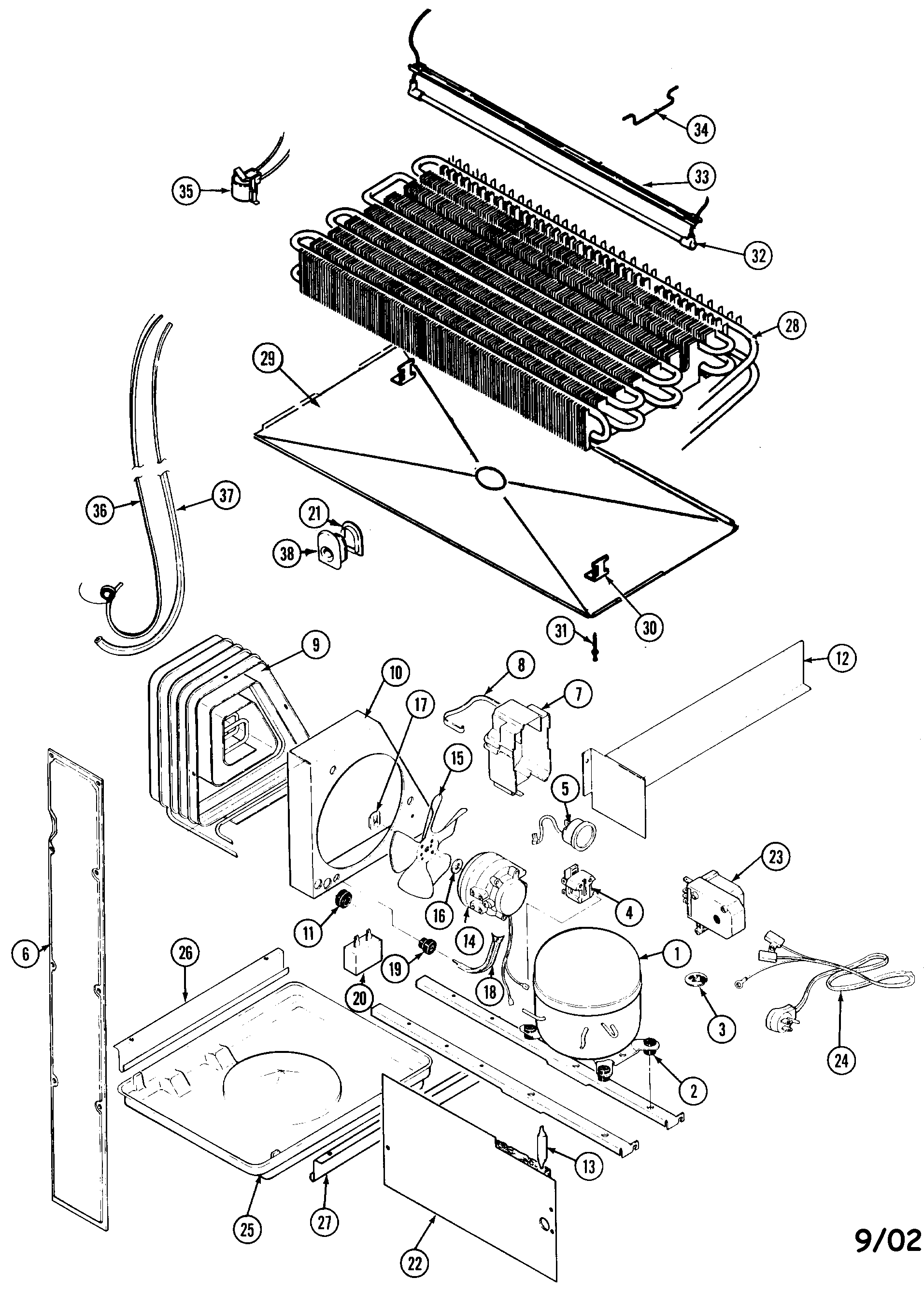 Norge NT177NA unit compartment & system diagram
