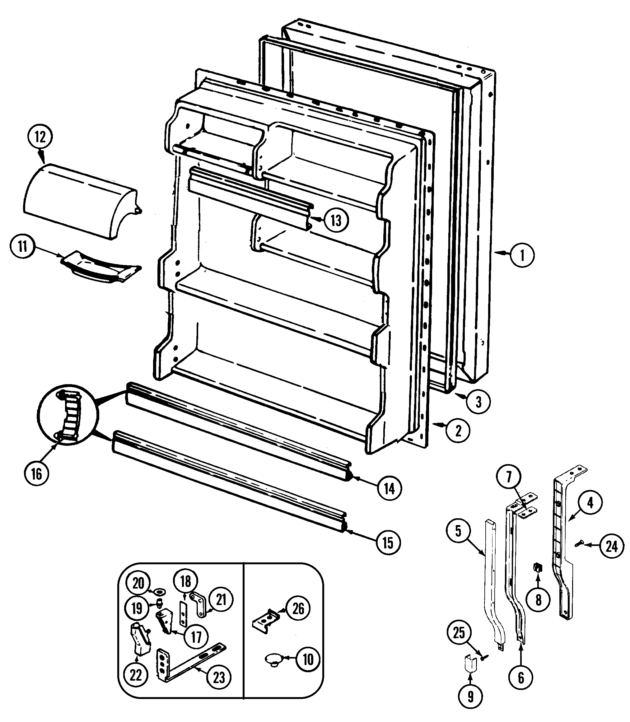Norge NT177NA fresh food door diagram
