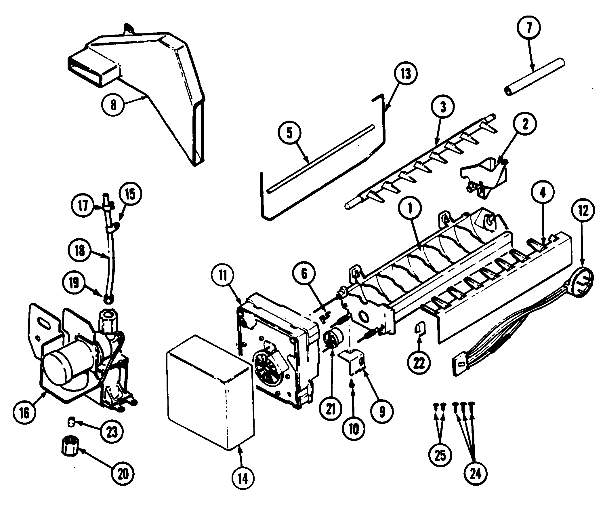 Norge NT177NA optional ice maker diagram