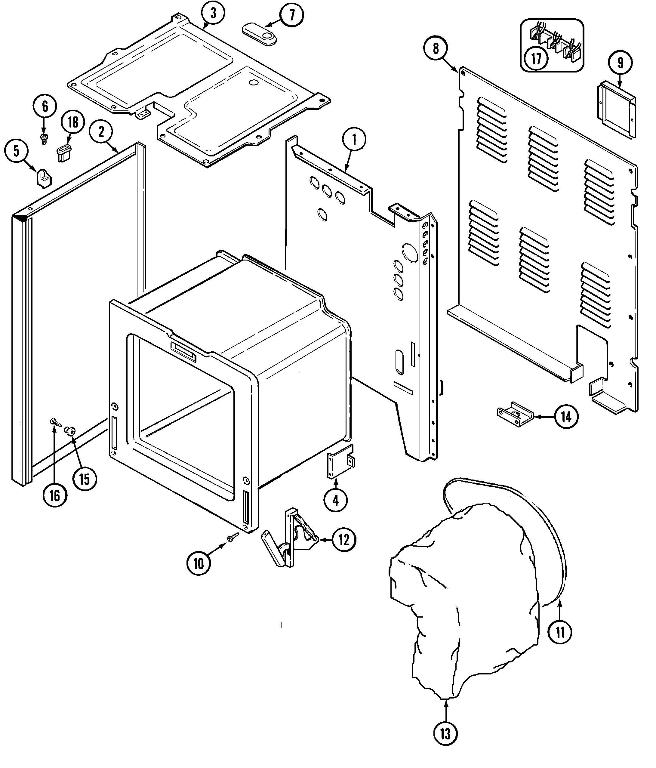 Maytag MER4530AAQ body diagram