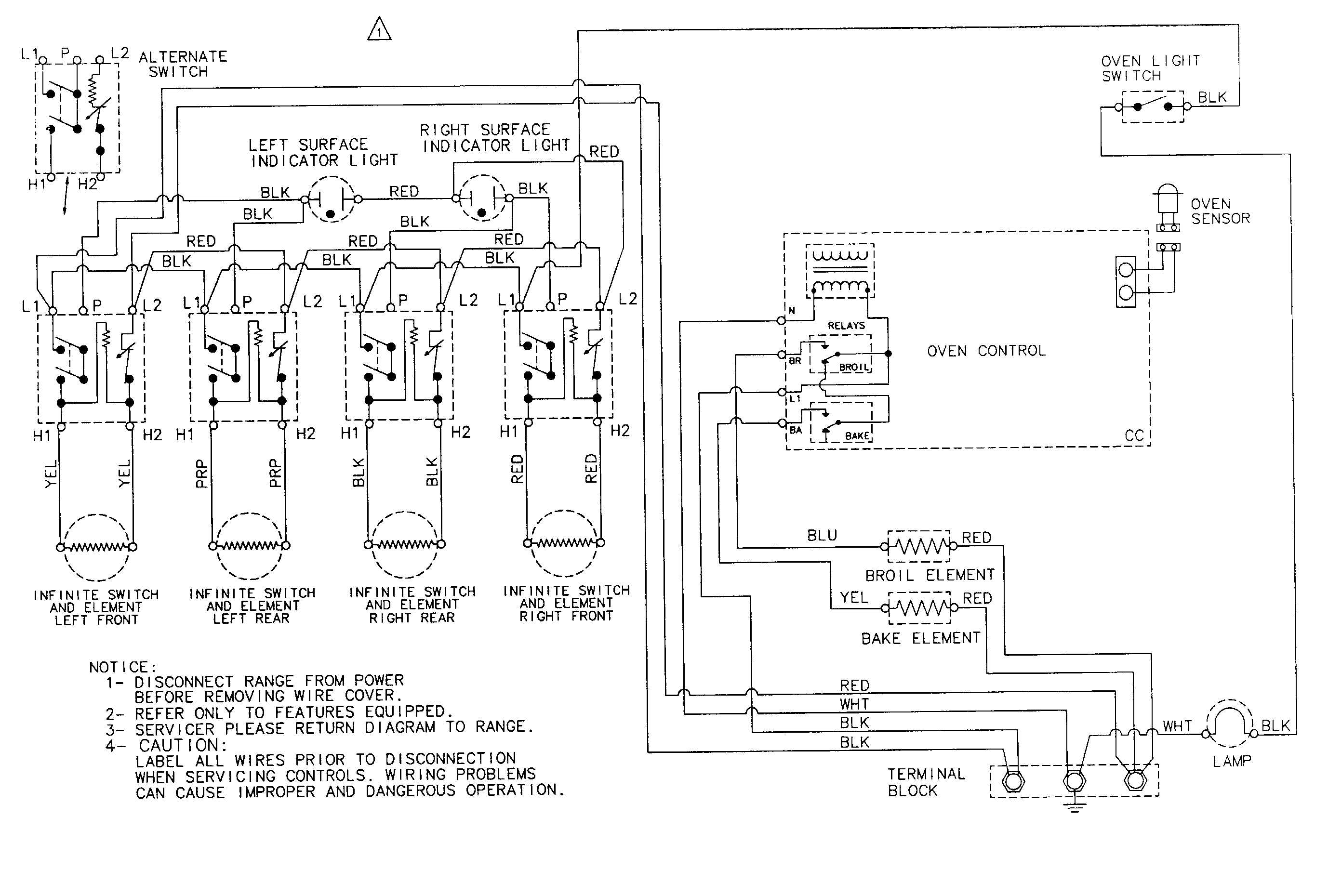 Maytag MER4530AAL wiring information diagram