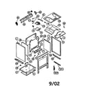 Caloric RST378UL-P1141203N outer cavity/latch diagram
