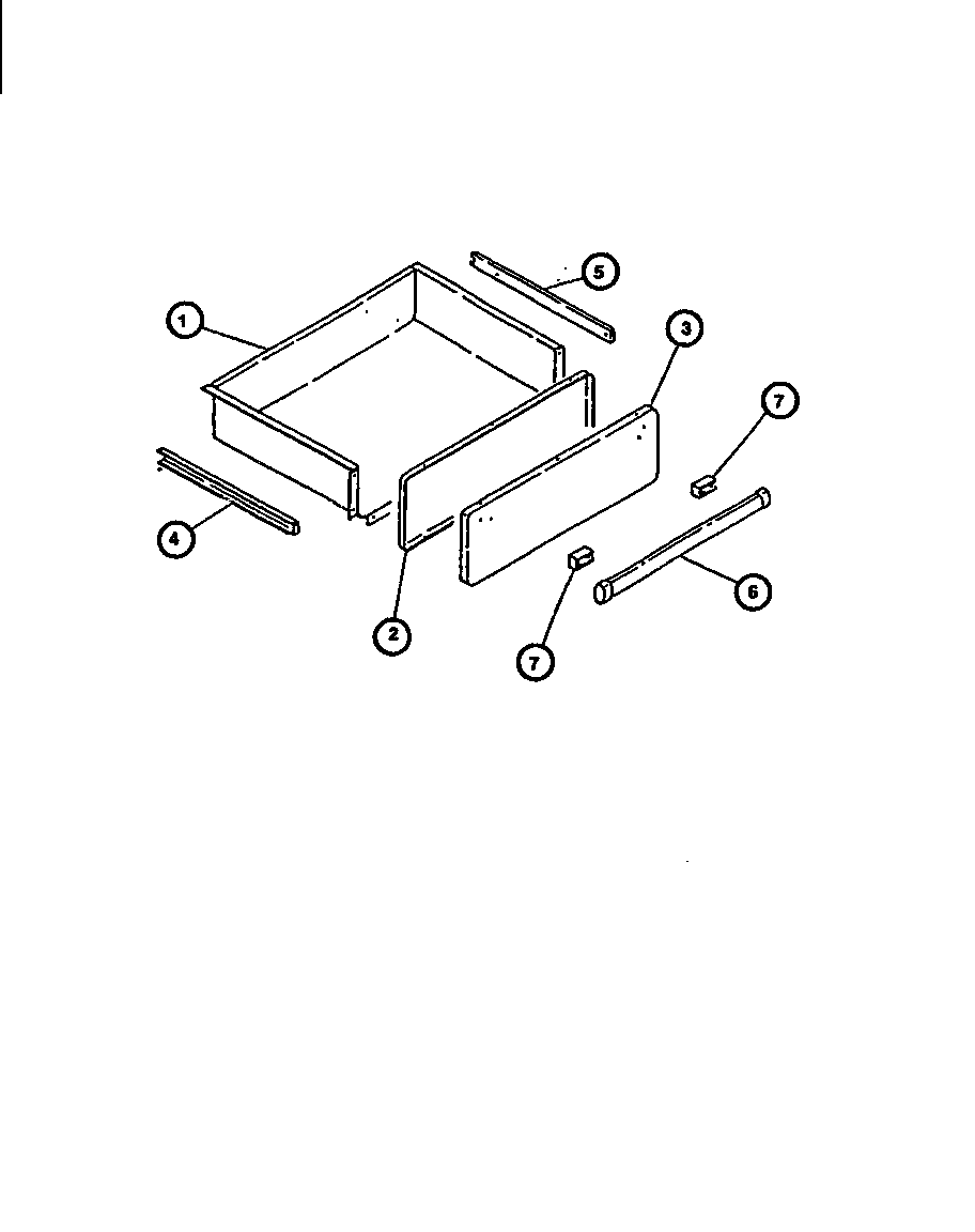 Caloric RST378UL-P1141203N drawer diagram