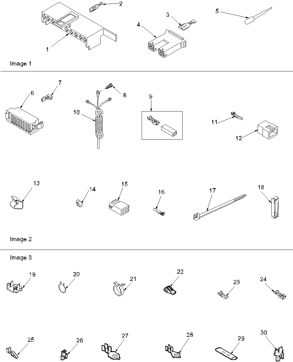 Amana LWX20AW-PLWX20AW connection blocks, tools & terminals diagram