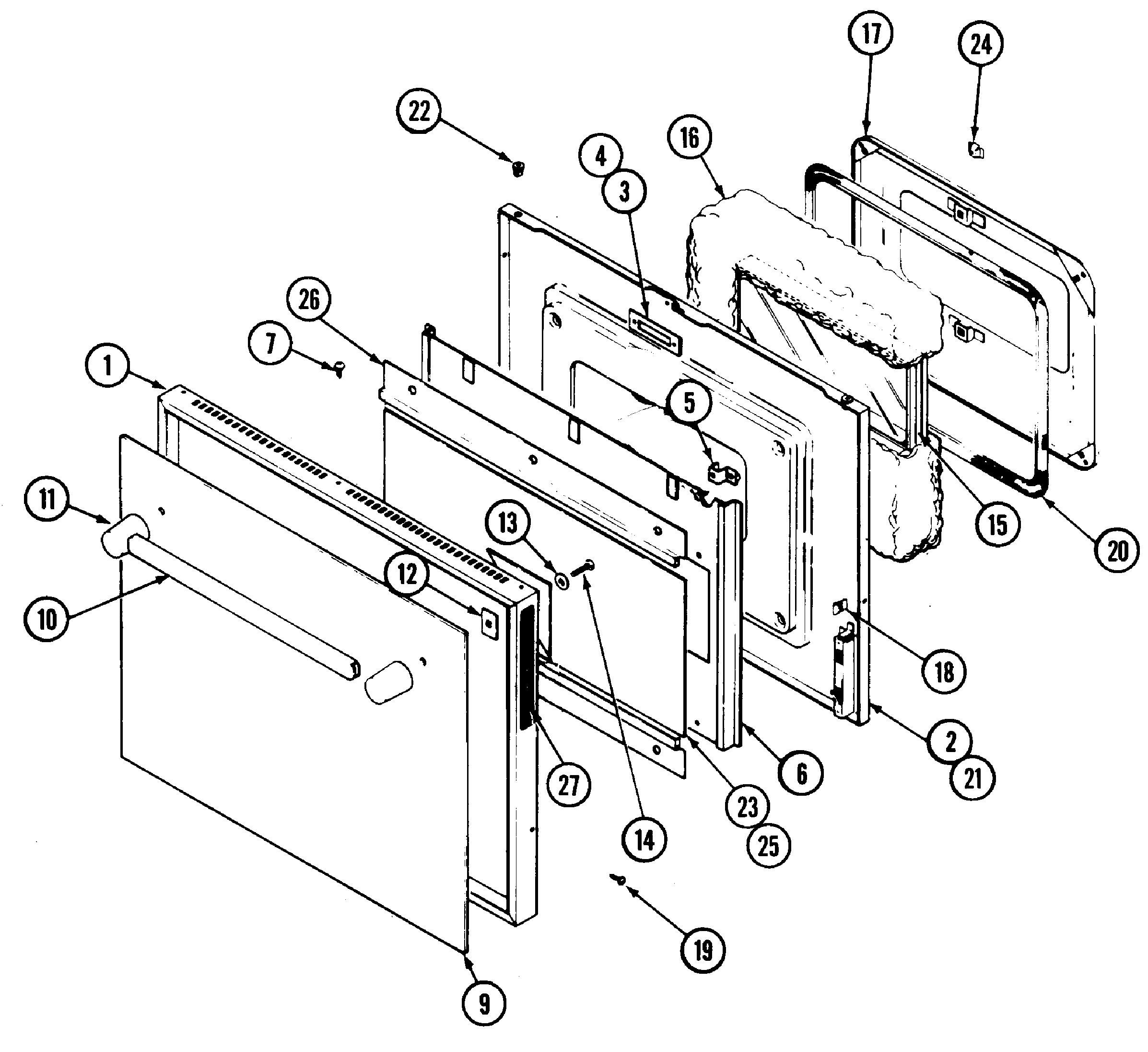 Jenn-Air WW2780W door diagram