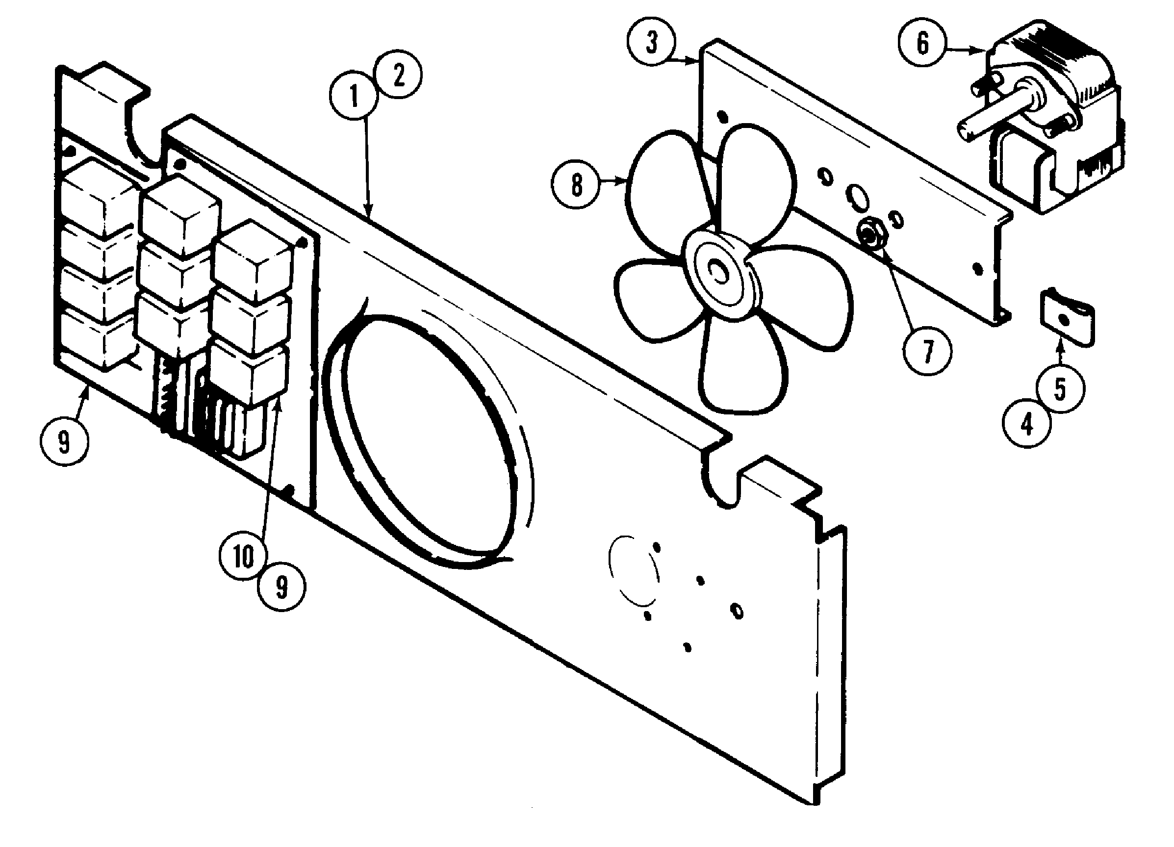 Jenn-Air WW2780W blower motor (cooling) diagram