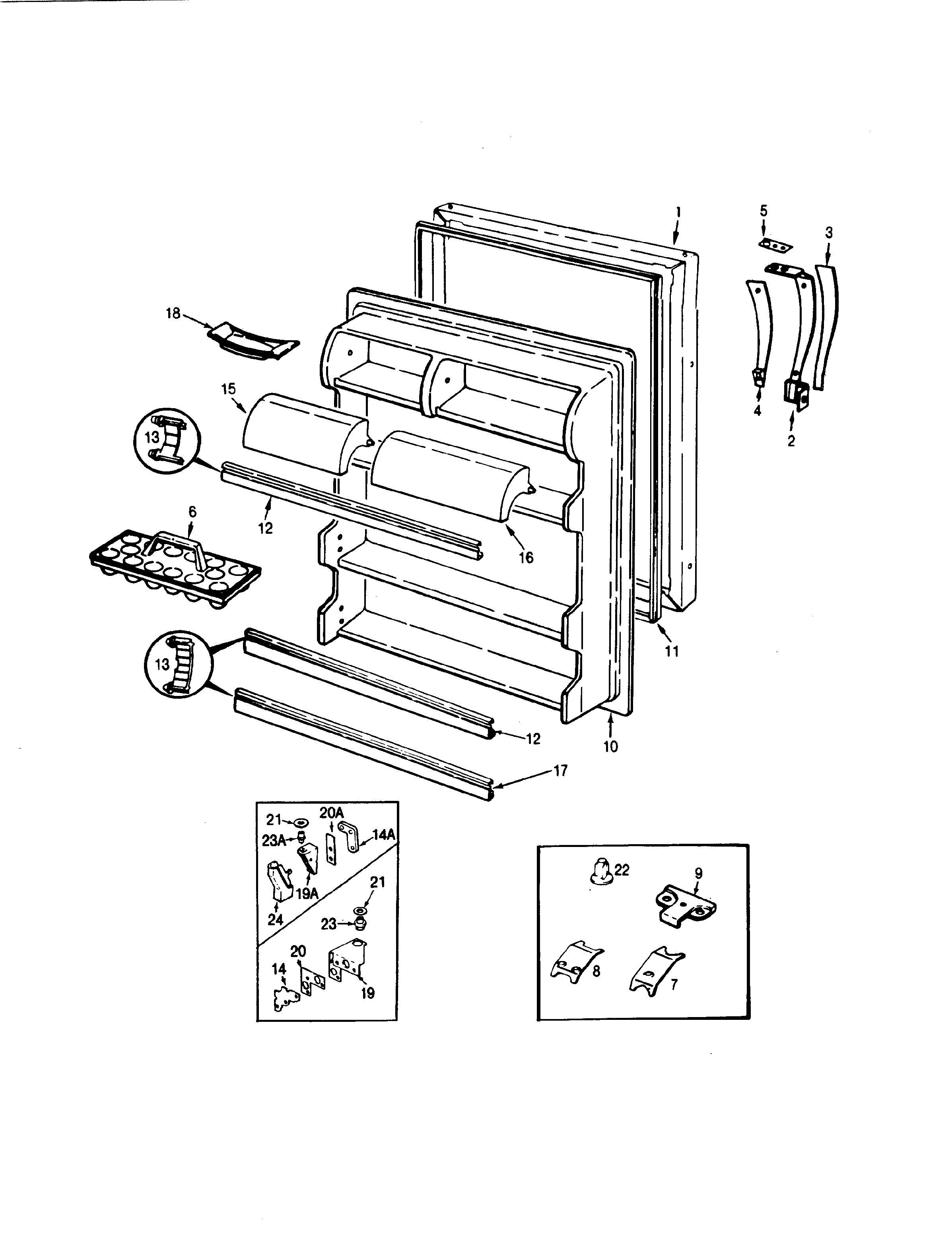 Maytag CNT23X8-CL92A fresh food door diagram