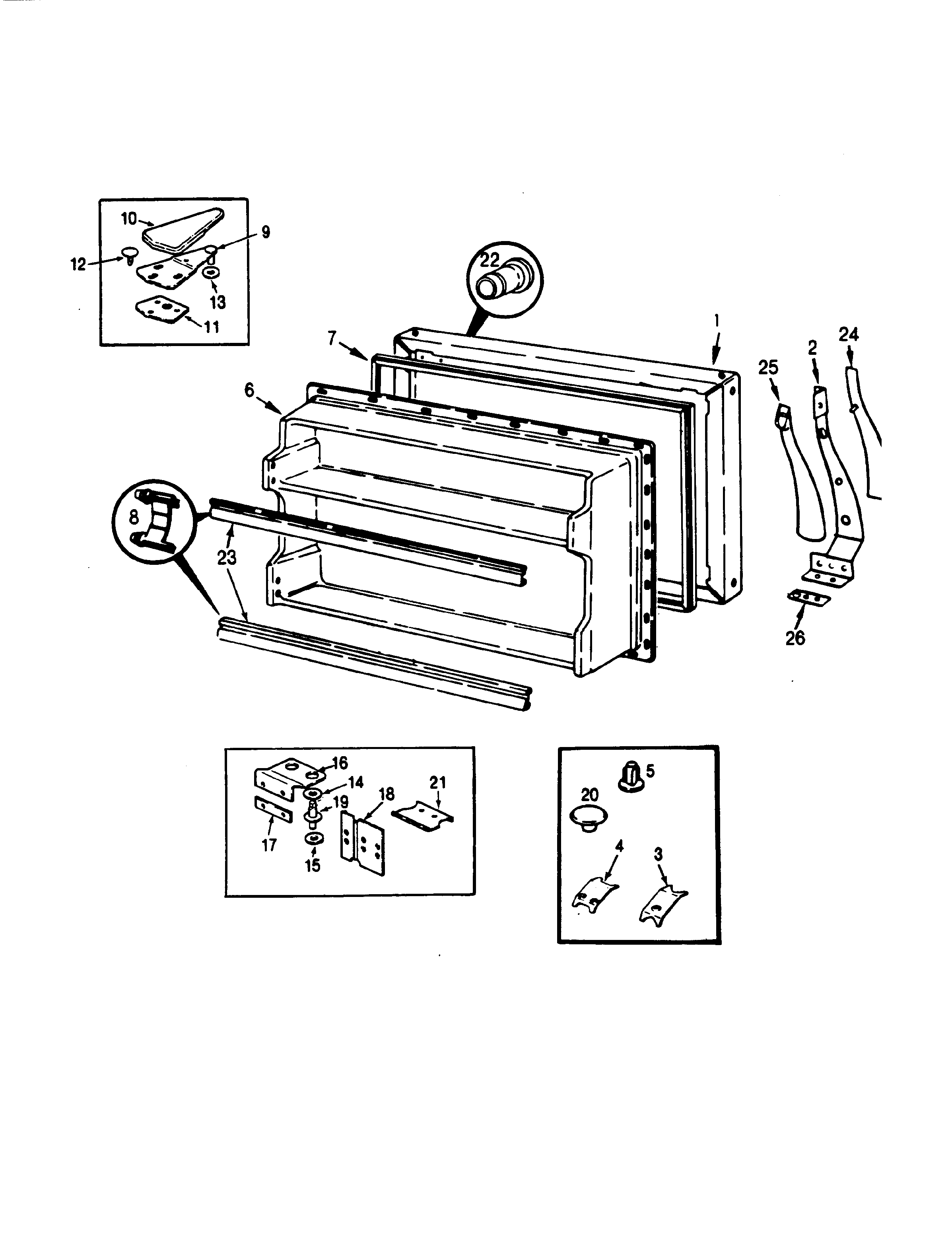 Maytag CNT23X8-CL92A freezer door diagram