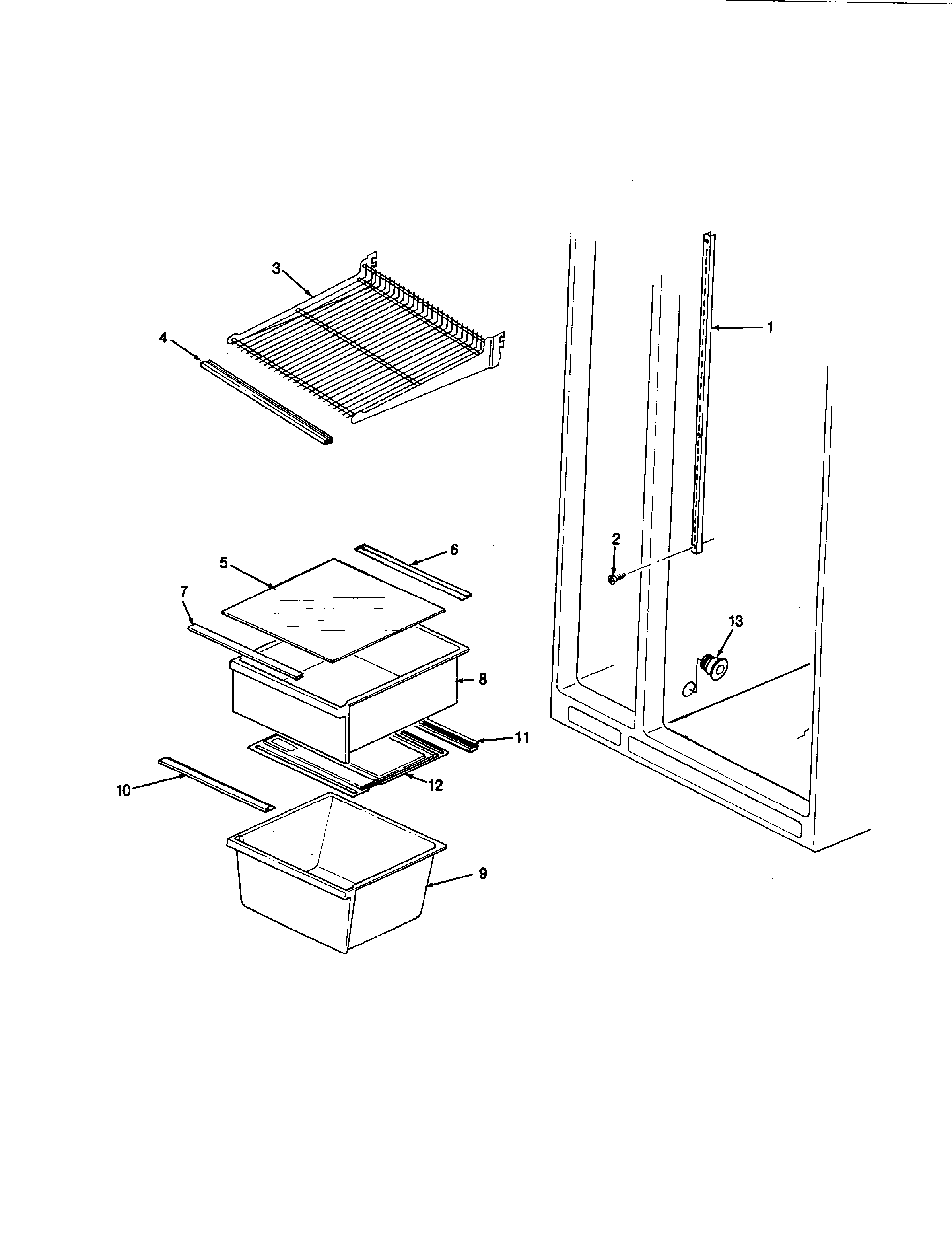 Magic Chef RC20LN-2AD-BU01A shelves & accessories diagram