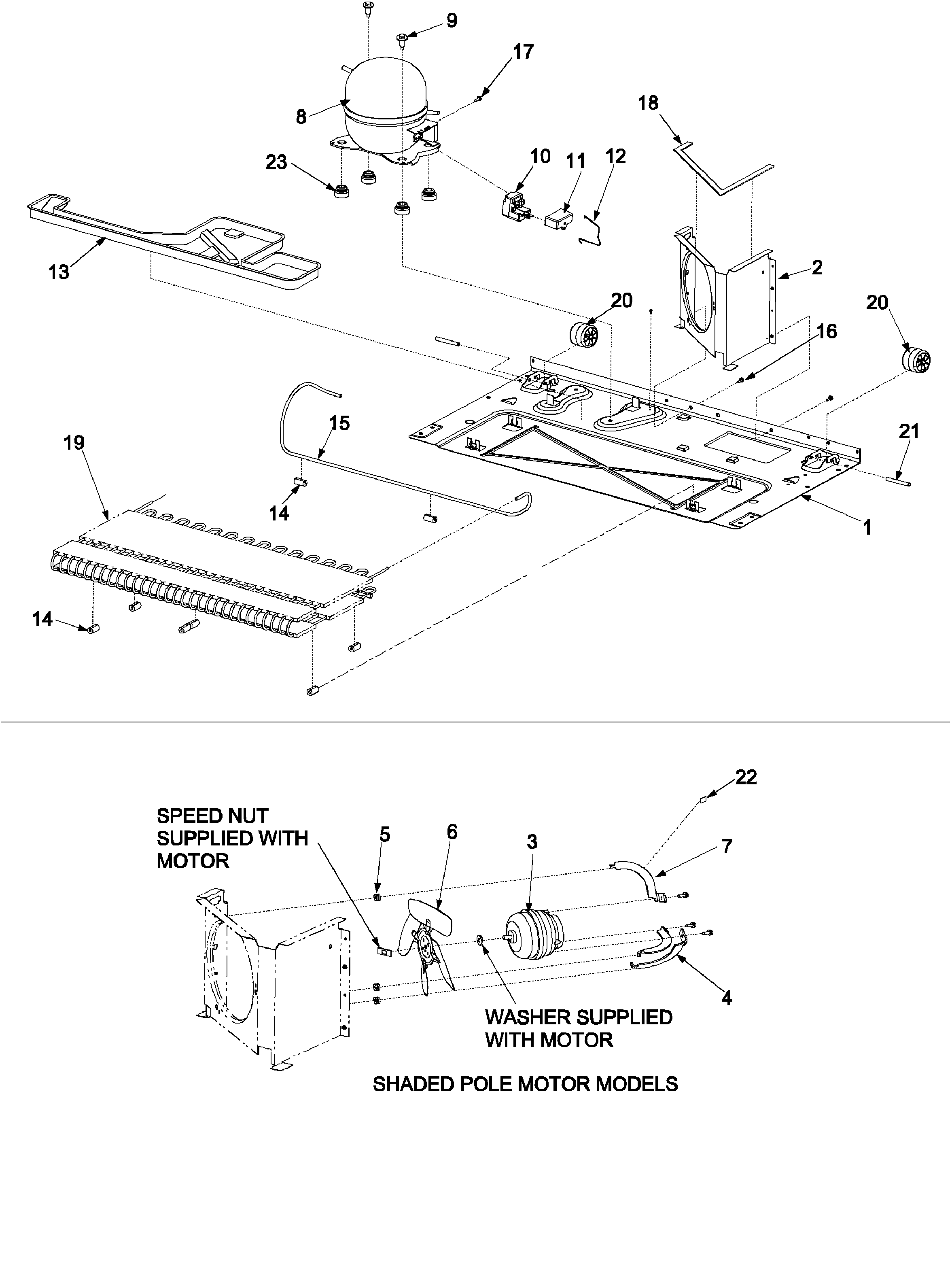 Kenmore 59672234200 compressor diagram