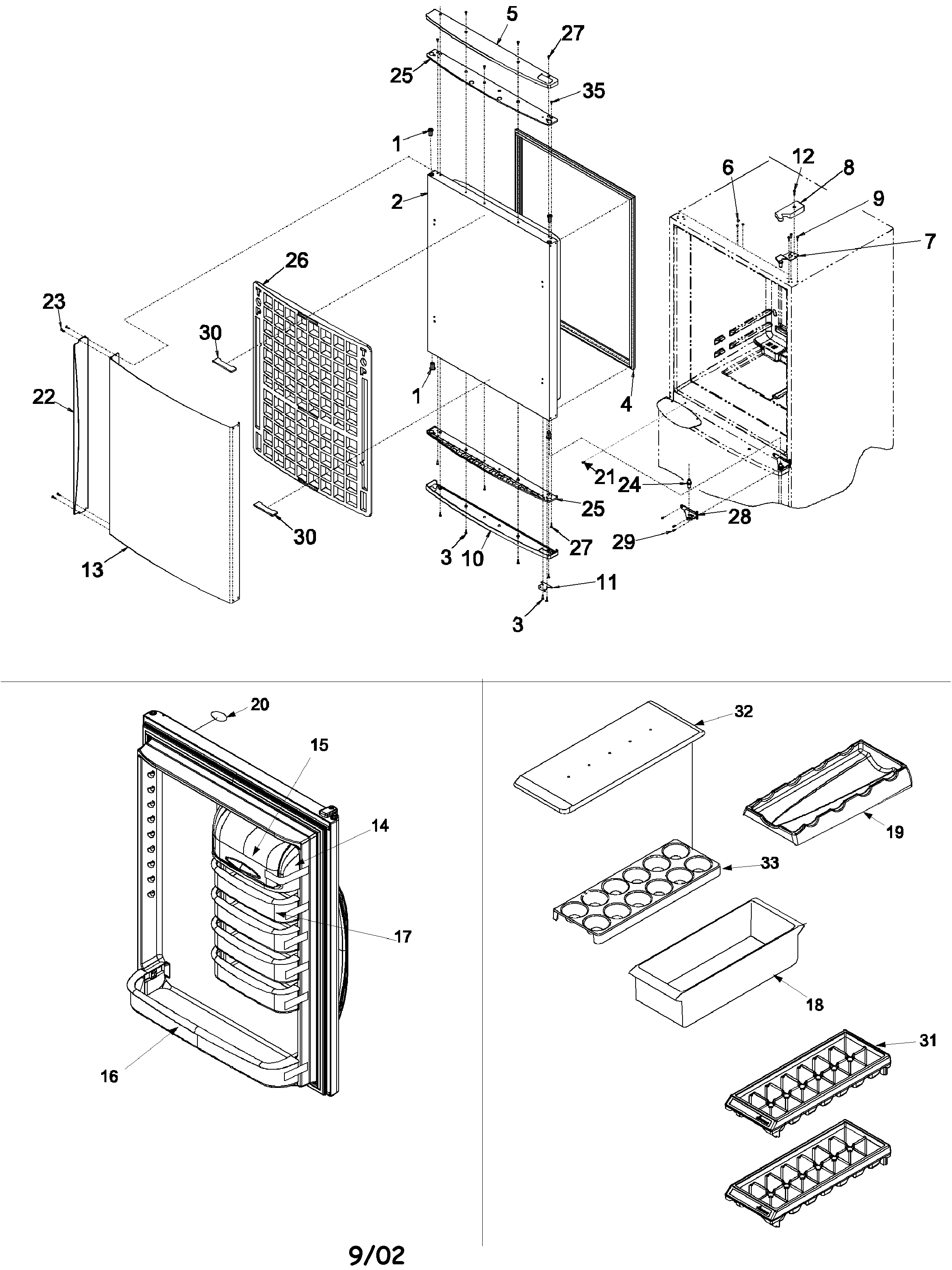 Amana XRBS209BSR-PXRBS20 refrigerator door diagram