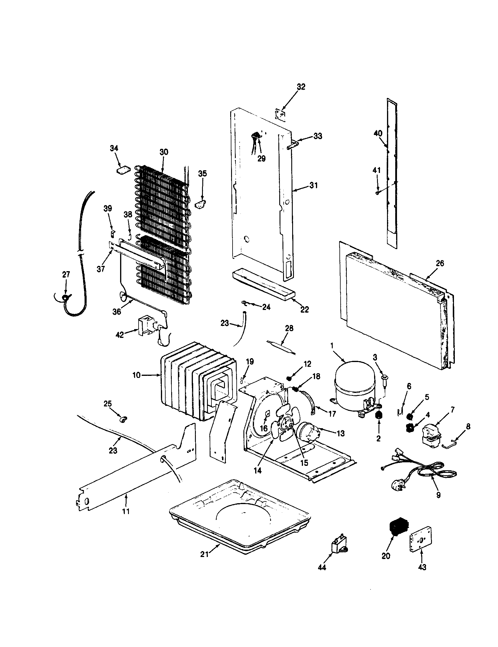 Maytag CDNS24V9-BR85A unit compartment & system diagram