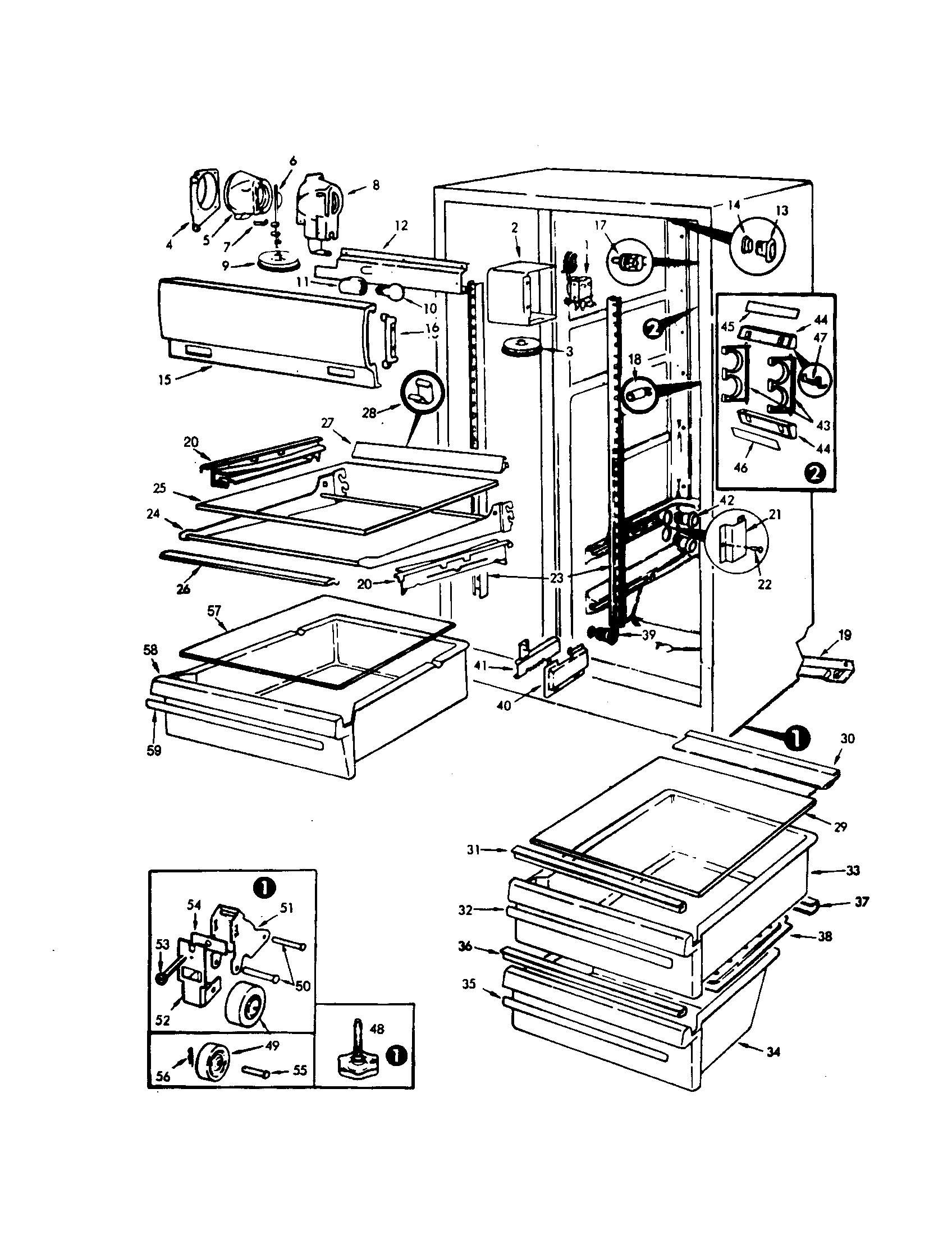 Maytag CDNS24V9-BR85A fresh food compartment diagram