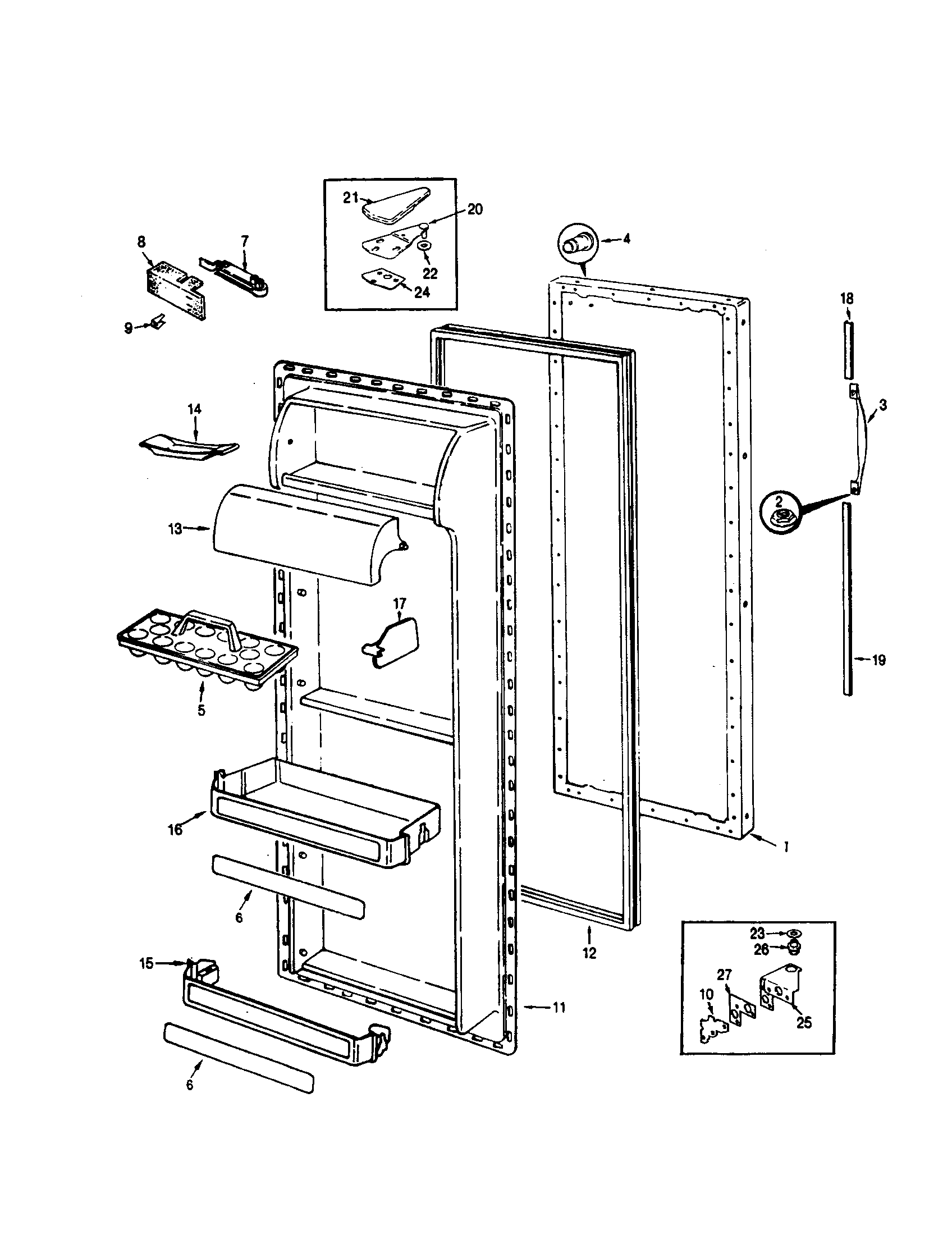 Maytag CDNS24V9-BR85A fresh food door diagram