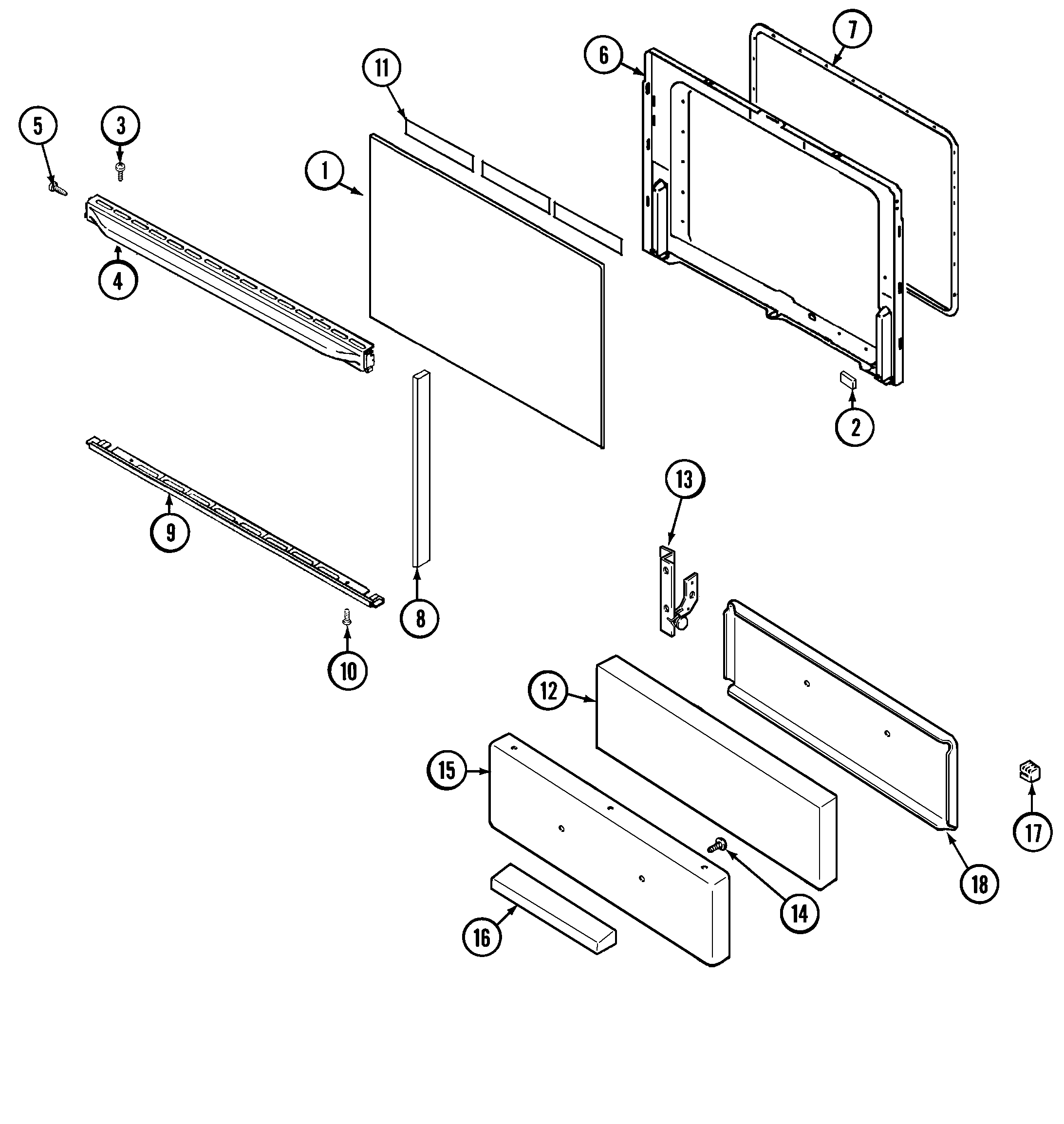 Crosley C31100SATP door/drawer diagram