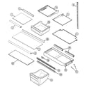 Maytag GT1727PACW shelves & accessories diagram