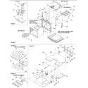 Amana AOCS3040E-P1132375NE inner cavity/blower/bake and broil assy diagram