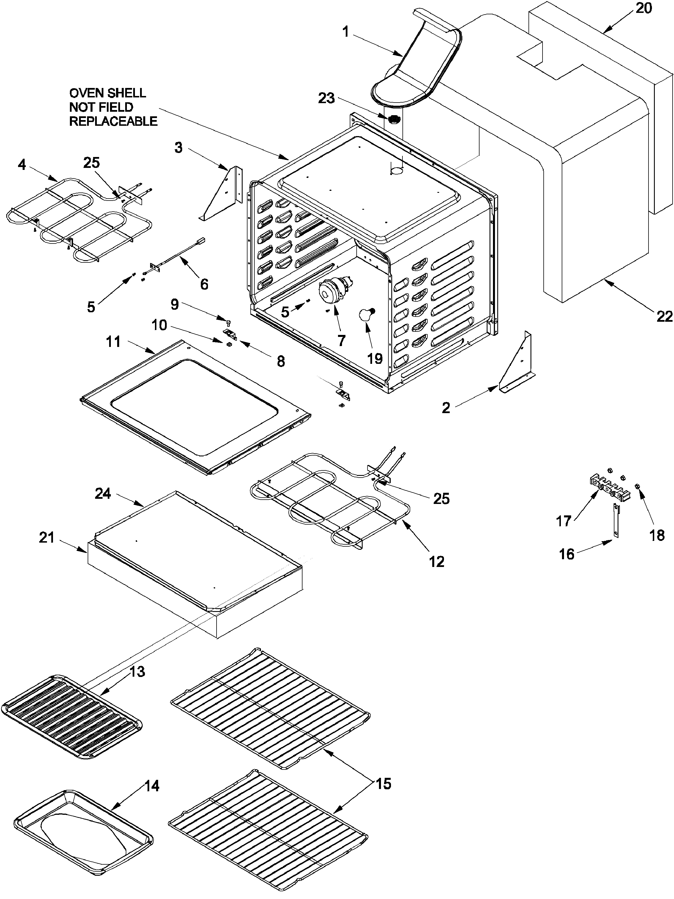 Amana ACF4205AK-PACF4205AK1 cavity diagram