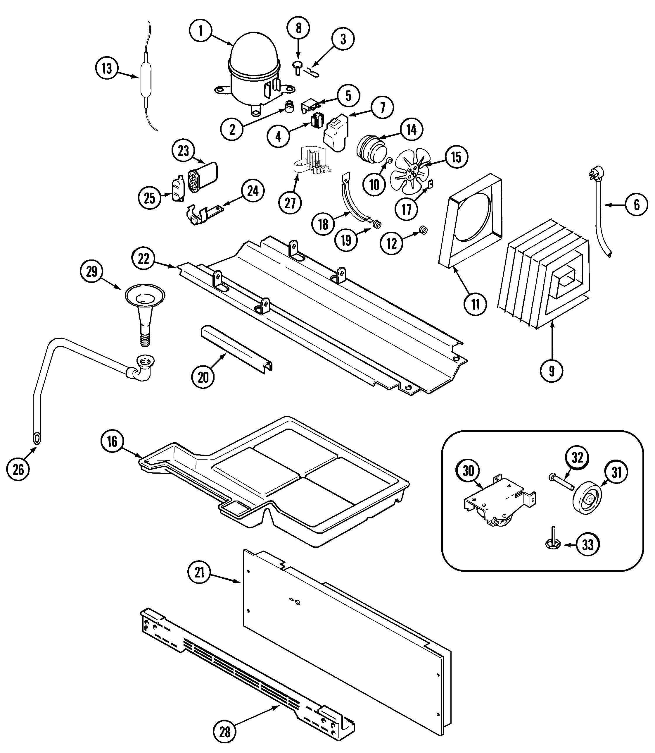 Maytag GS2121SEDW compressor diagram