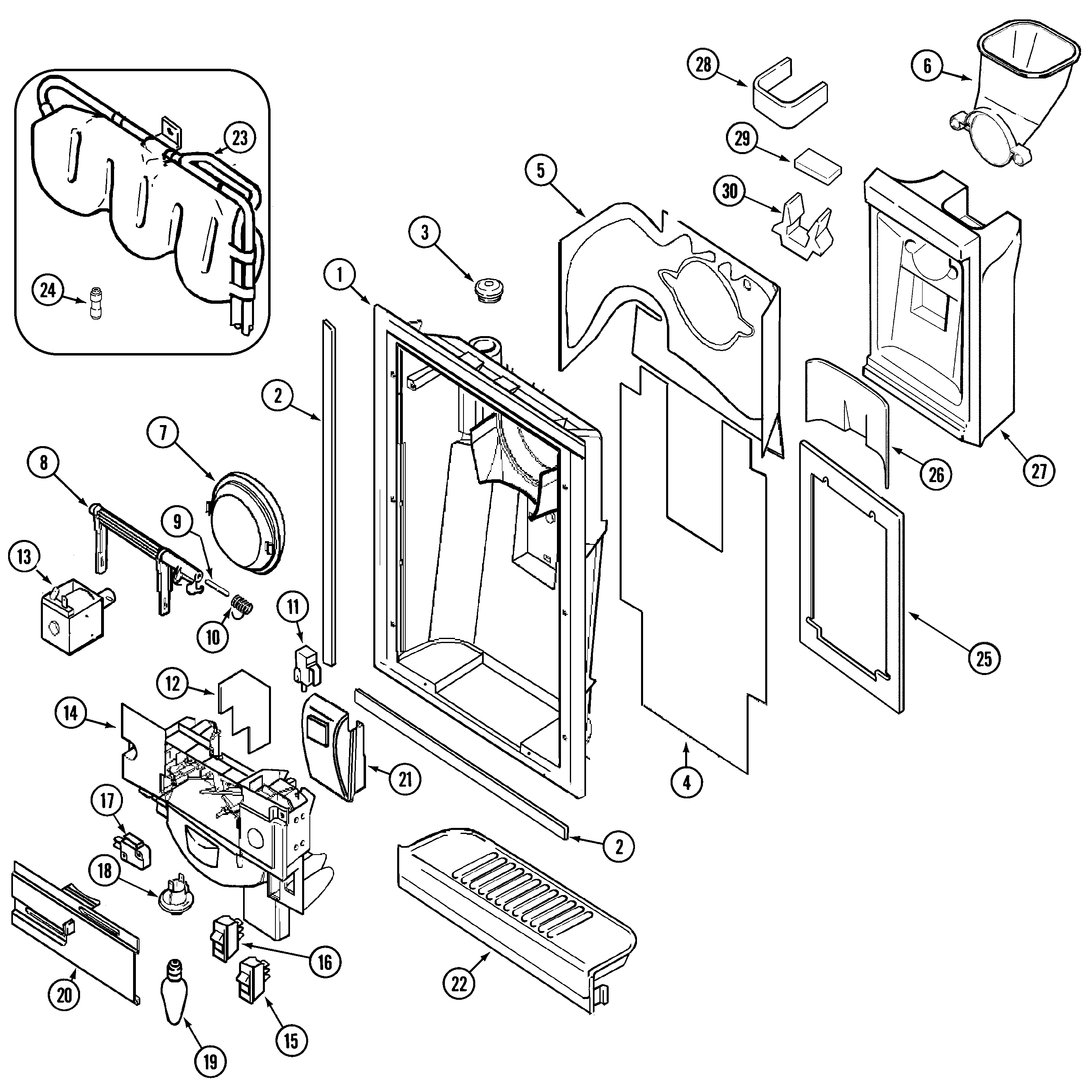 Maytag GS2121SEDW fountain diagram