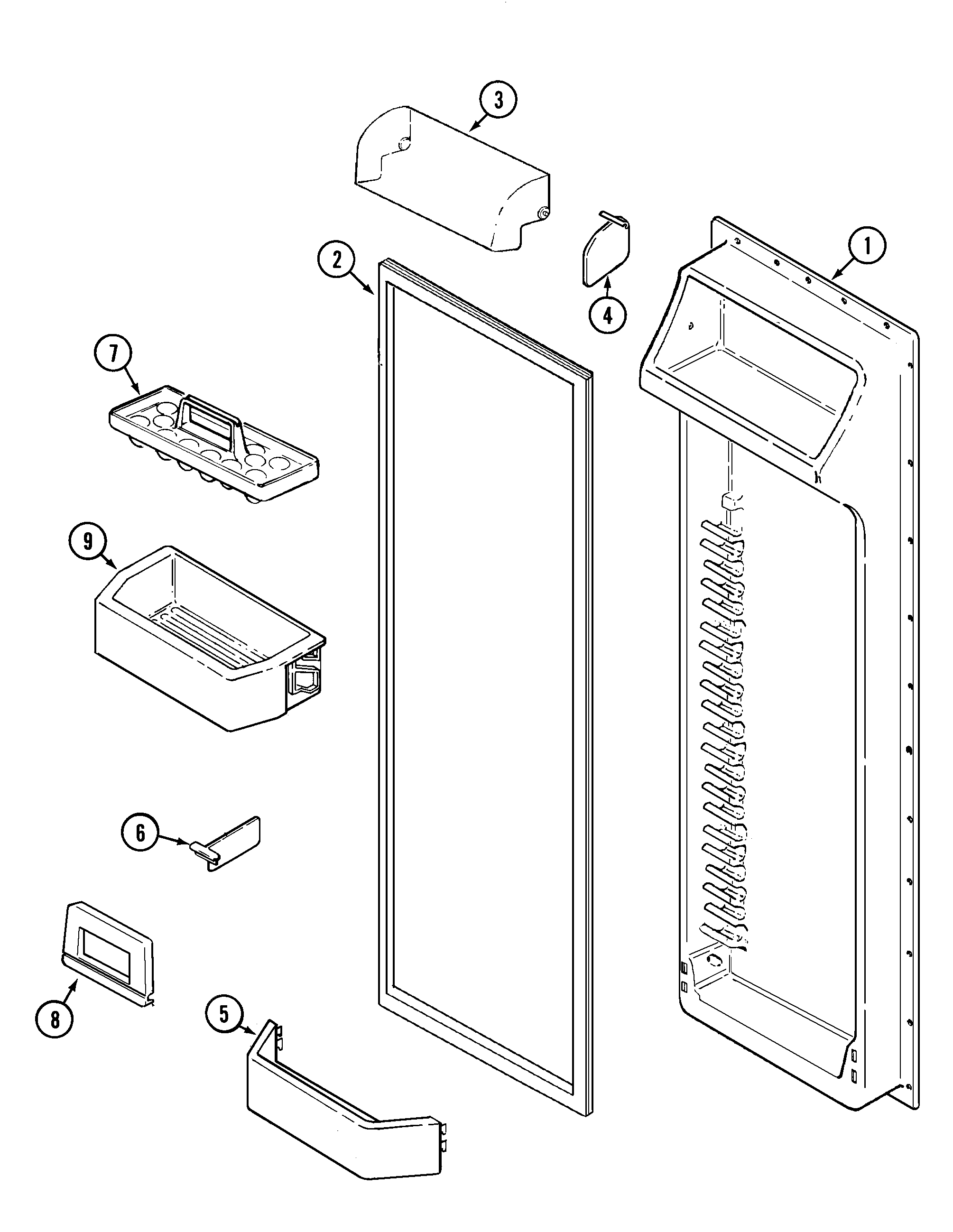 Maytag GS2327EADW fresh food inner door diagram