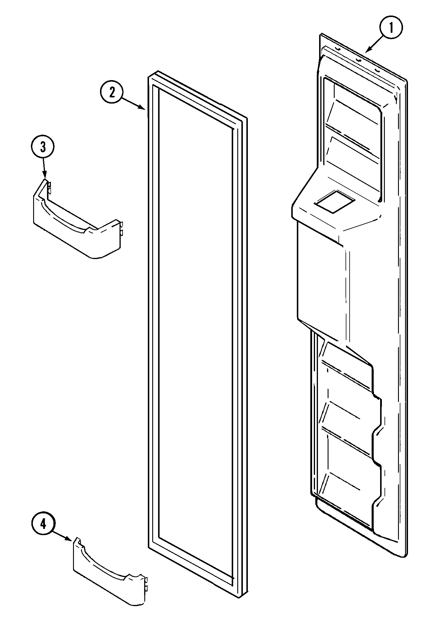 Hoover R226D011 freezer inner door diagram