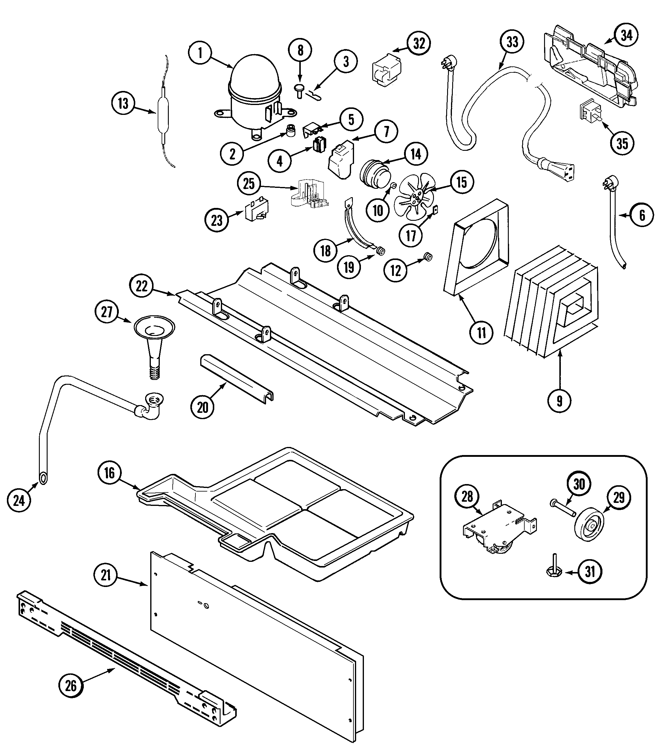 Maytag GS2121SDEW compressor diagram