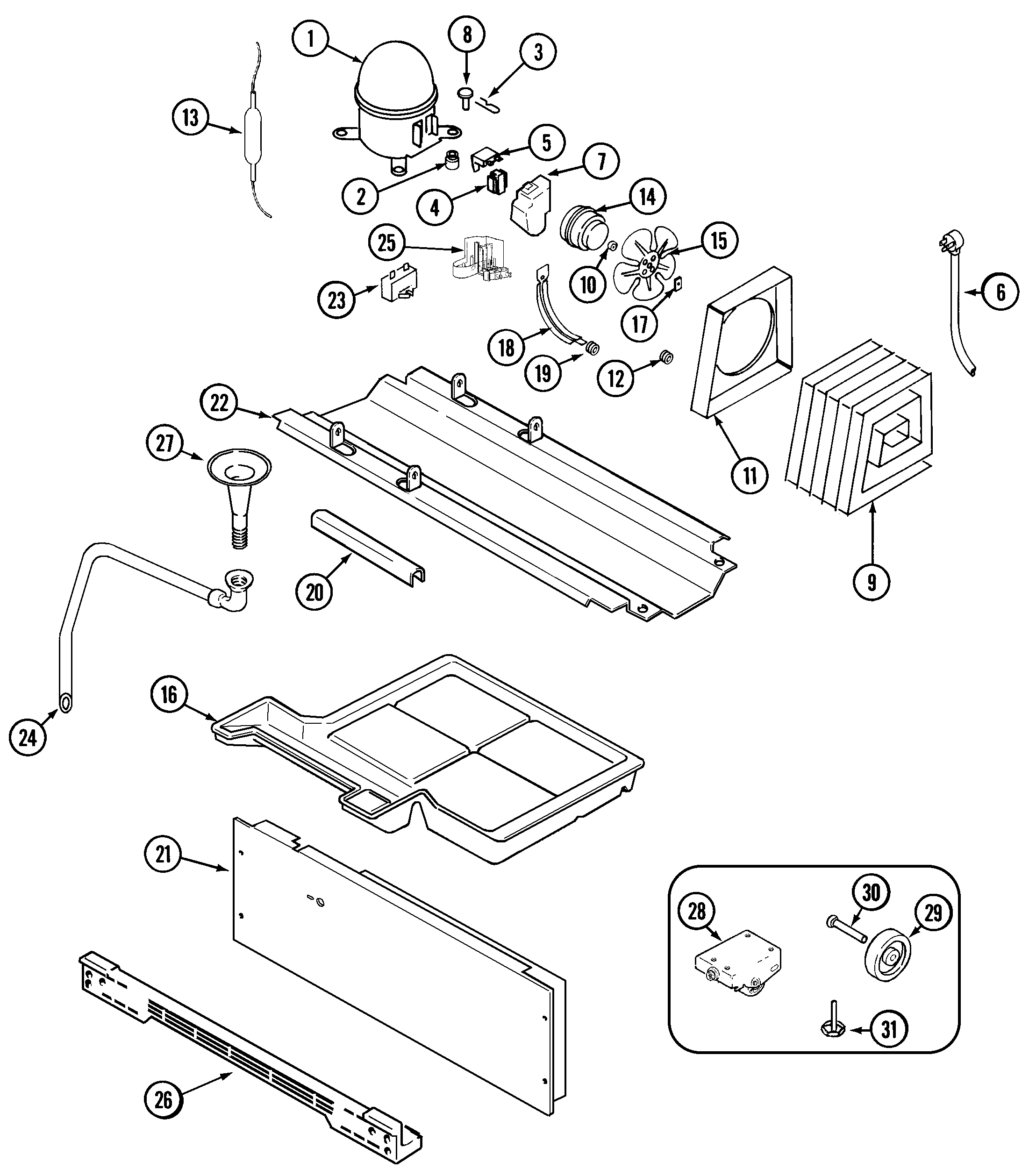 Maytag GS2787EKDA compressor diagram