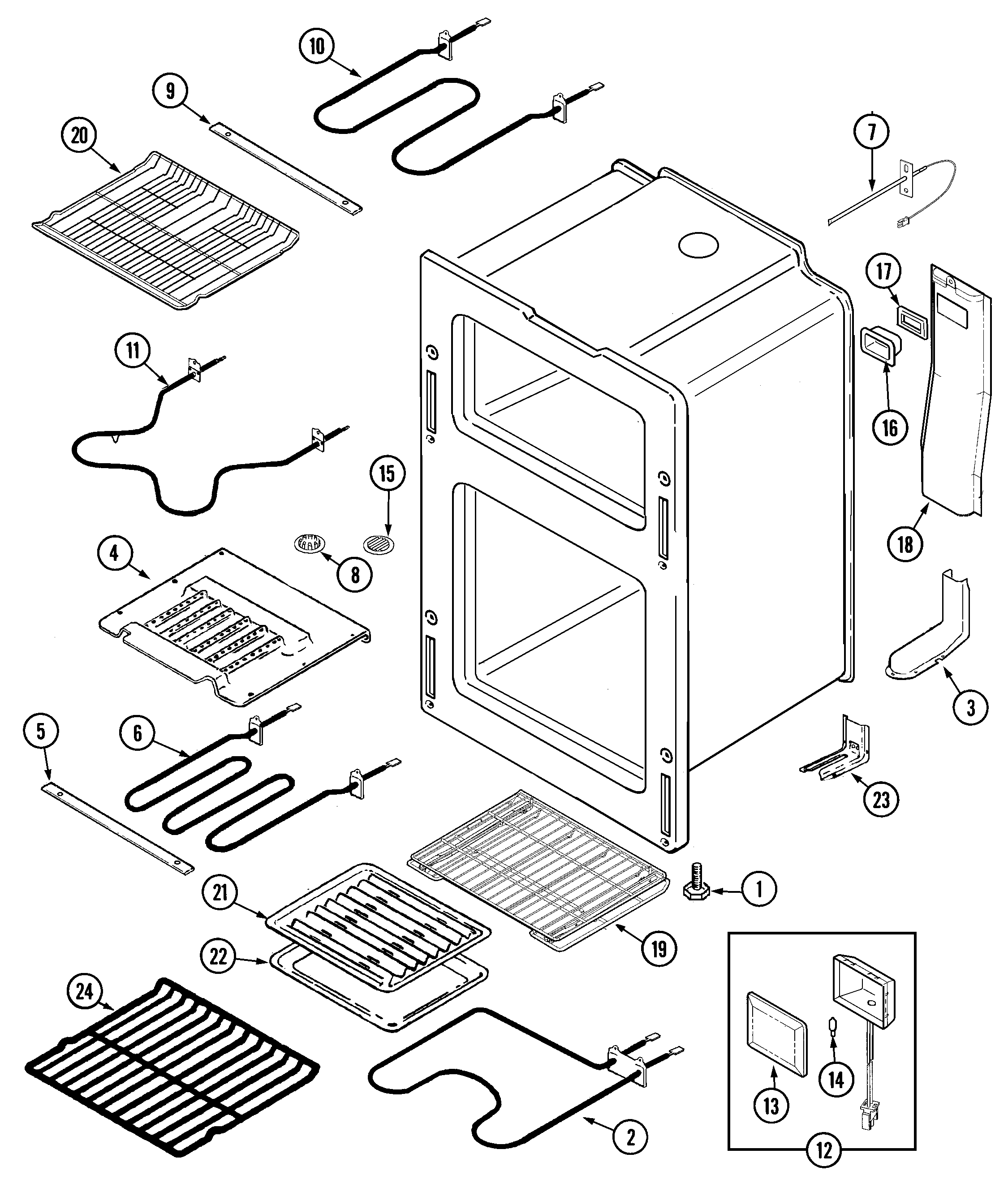 Maytag MER6771AAC oven diagram