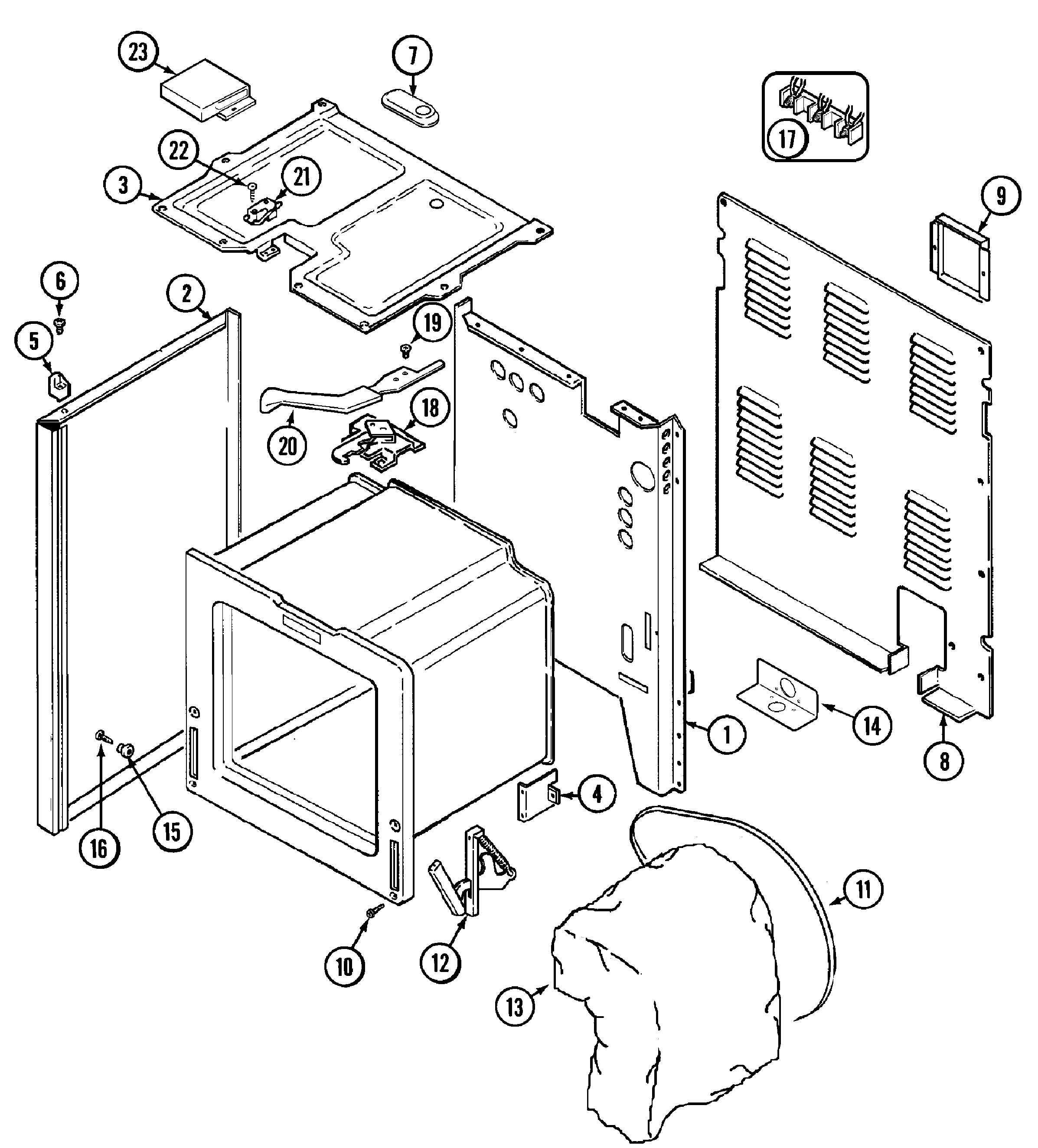 Maytag PER5502BAH body diagram