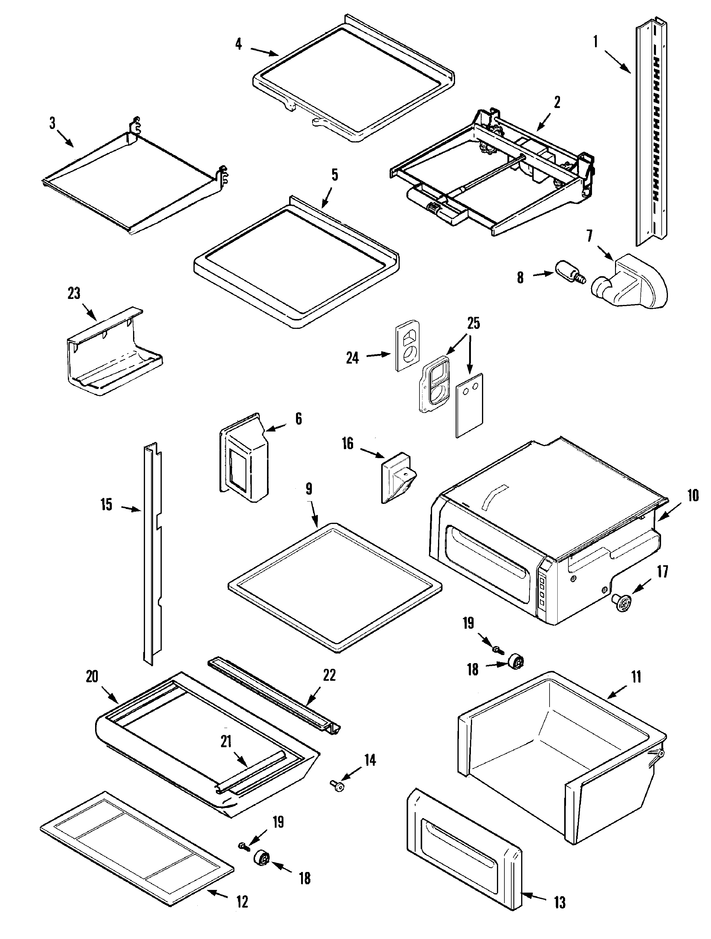Maytag GC2229GEHB shelves & accessories diagram