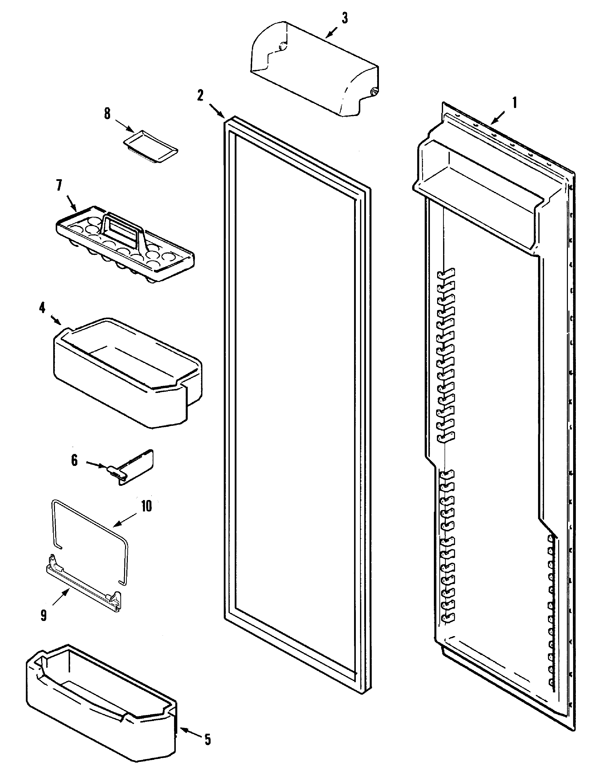 Maytag GC2229GEHB fresh food inner door diagram