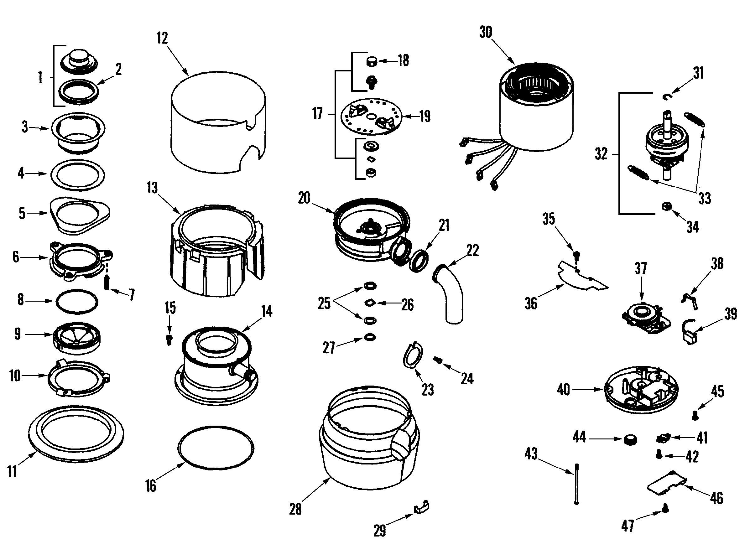 Maytag DFC5000AAX body (series 10) diagram