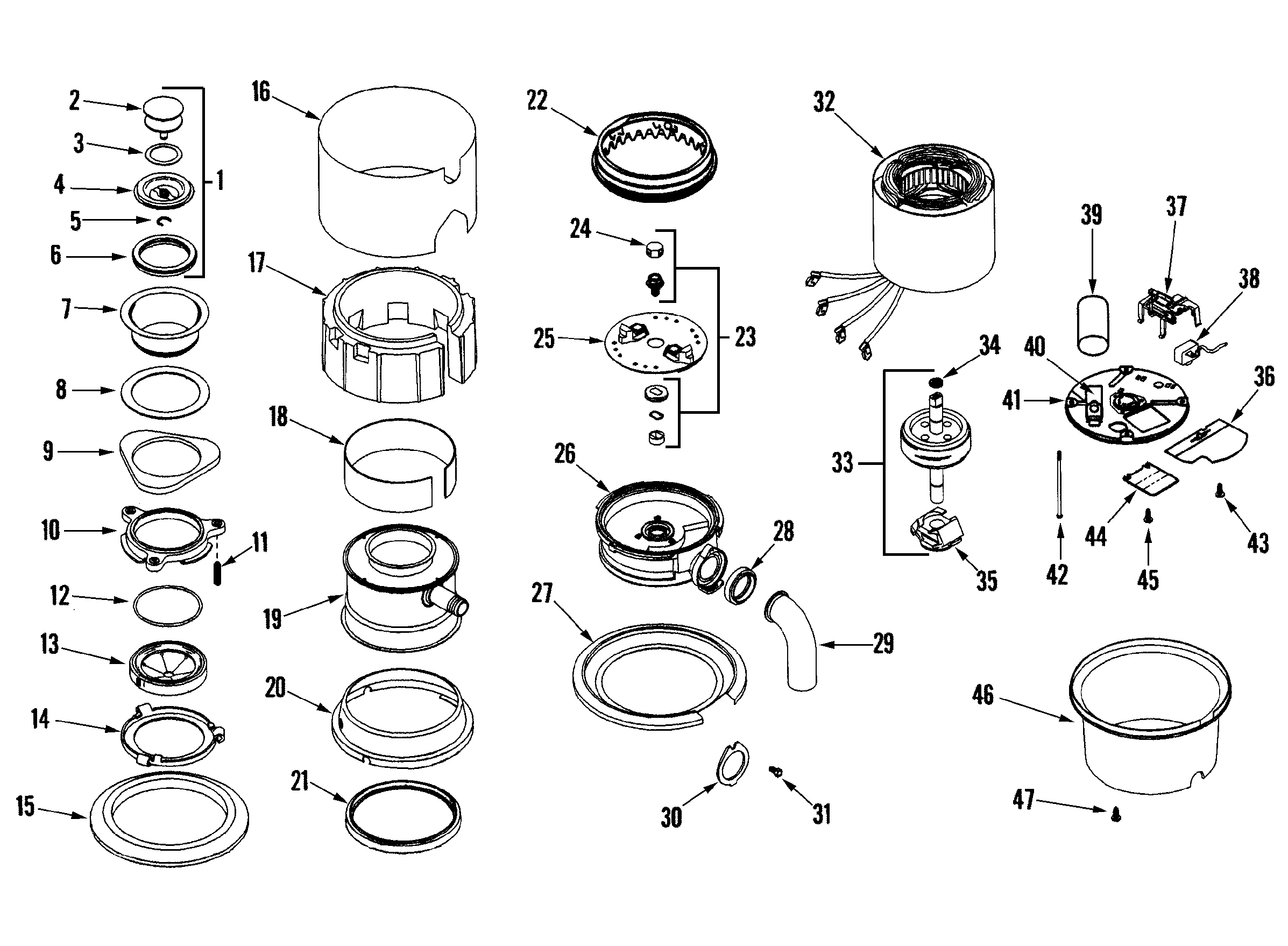 Maytag DFC7000AAX body (series 11) diagram
