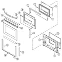 Maytag MER6772BCW door (lower-bcb/bcq/bcw) diagram