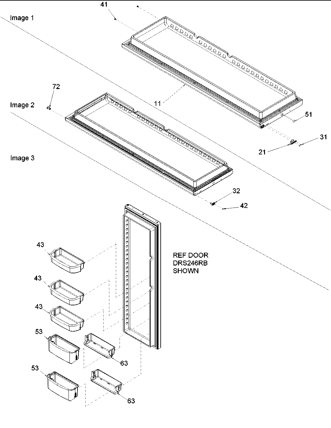 Amana ARS266RBC-PARS266RBC0 refrigerator door diagram