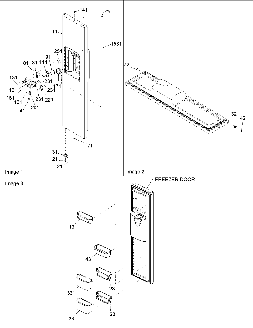 Amana ARS266RBC-PARS266RBC0 freezer door diagram