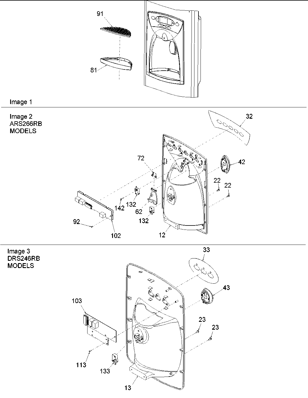 Amana ARS266RBC-PARS266RBC0 faade diagram