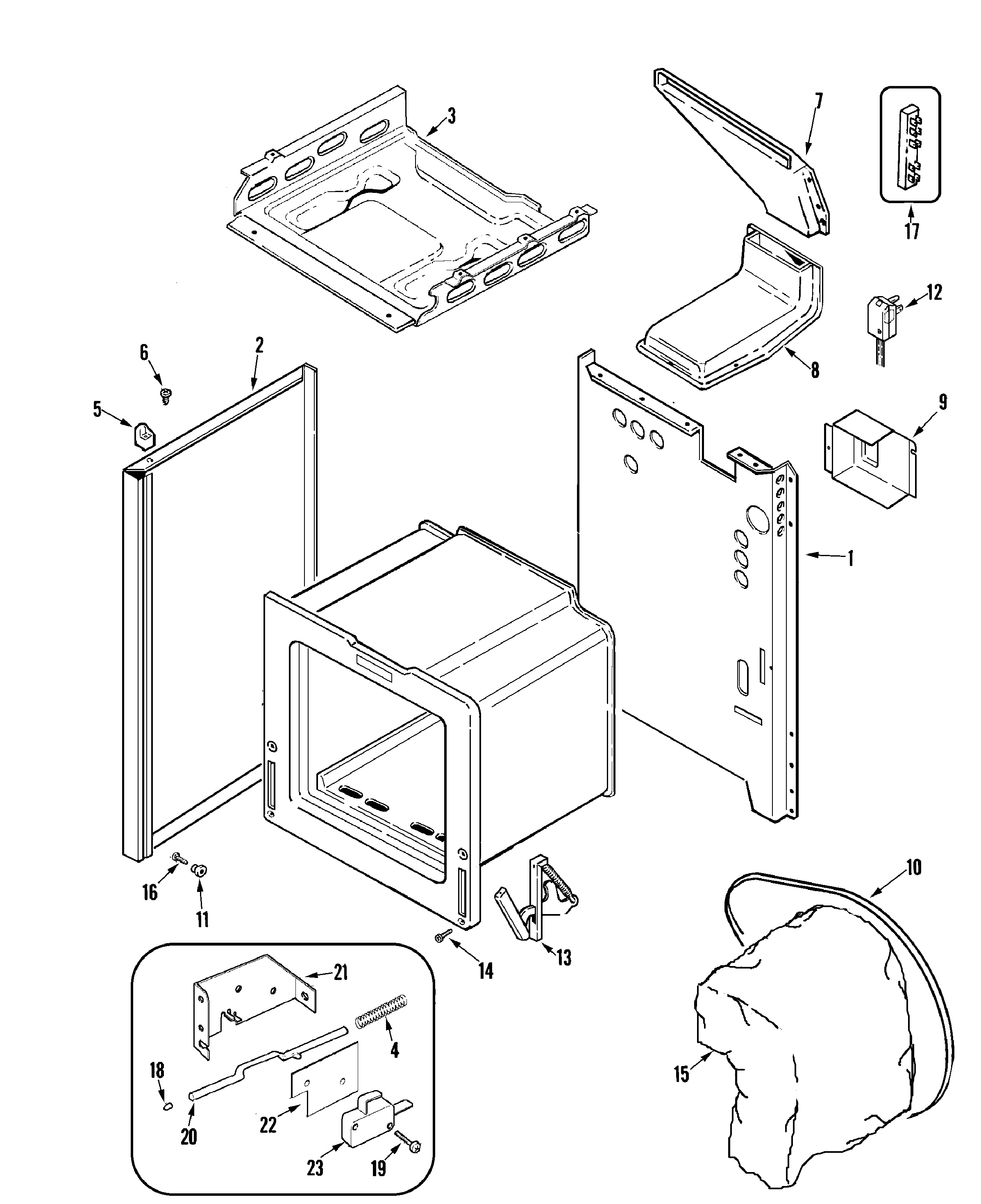 Maytag MLR4410CXH body diagram
