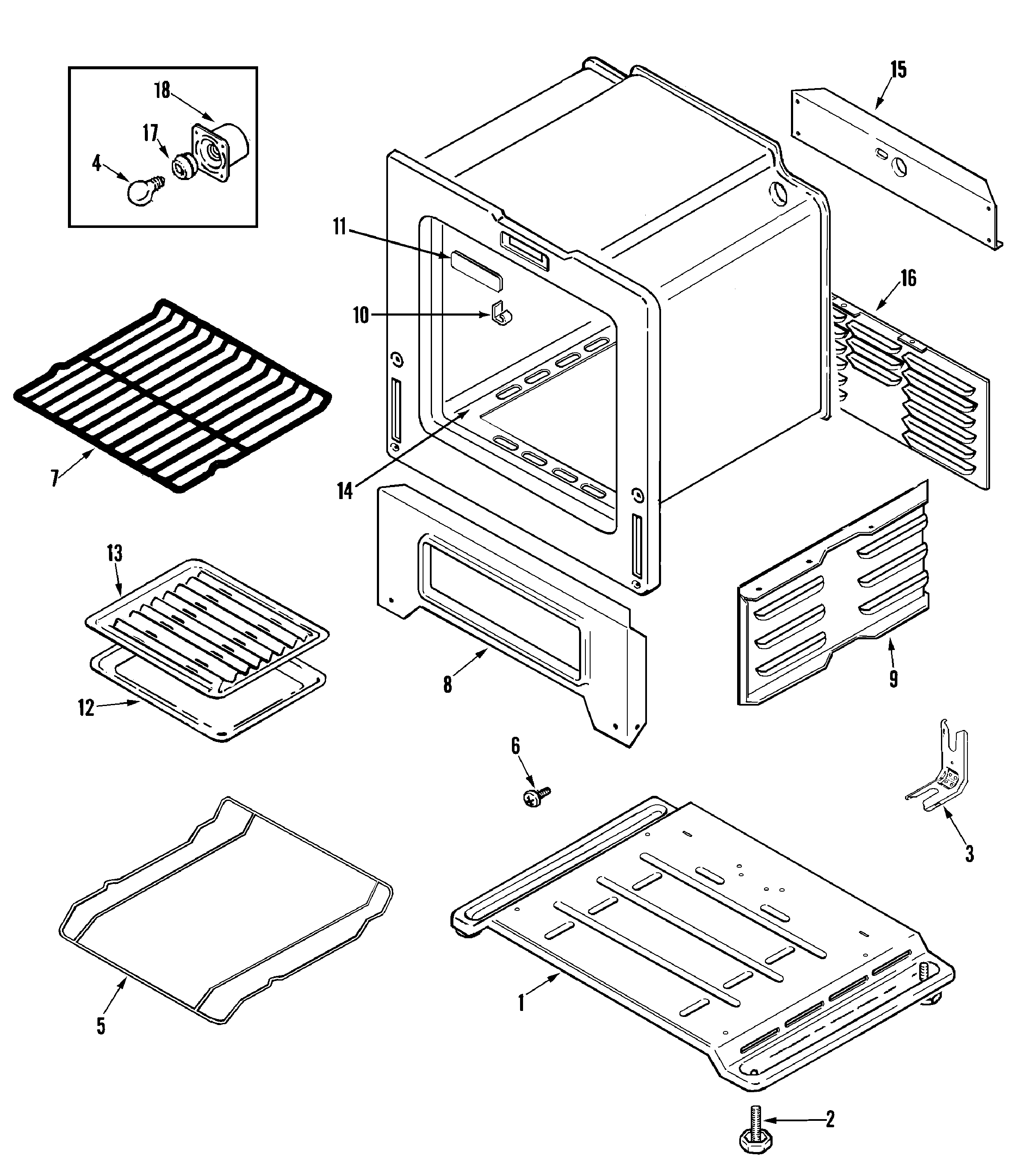 Maytag MLR4410CXH oven/base diagram